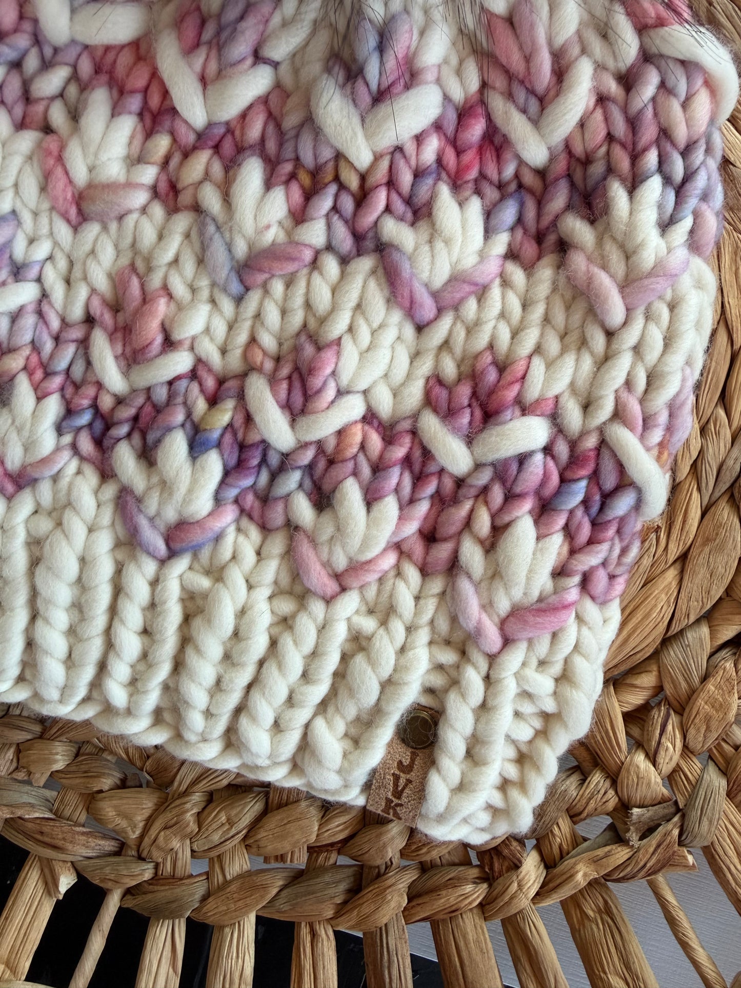 Hand Knit Merino Wool Chunky Beanie