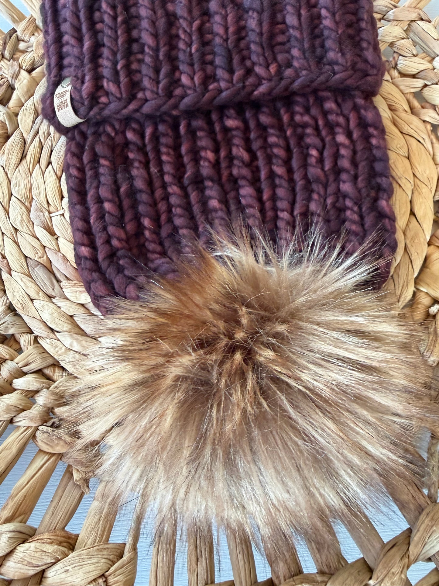 Hand Knit Merino Wool Double Brim Beanie