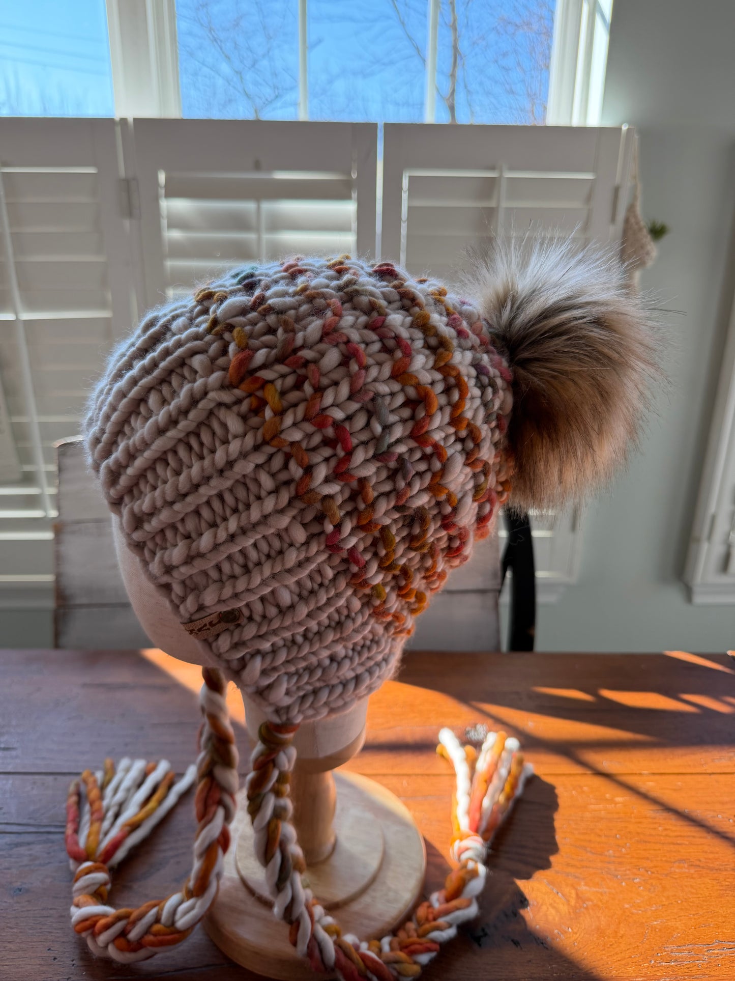 Hand Knit Luxury Beanie Split Brim Hood Style