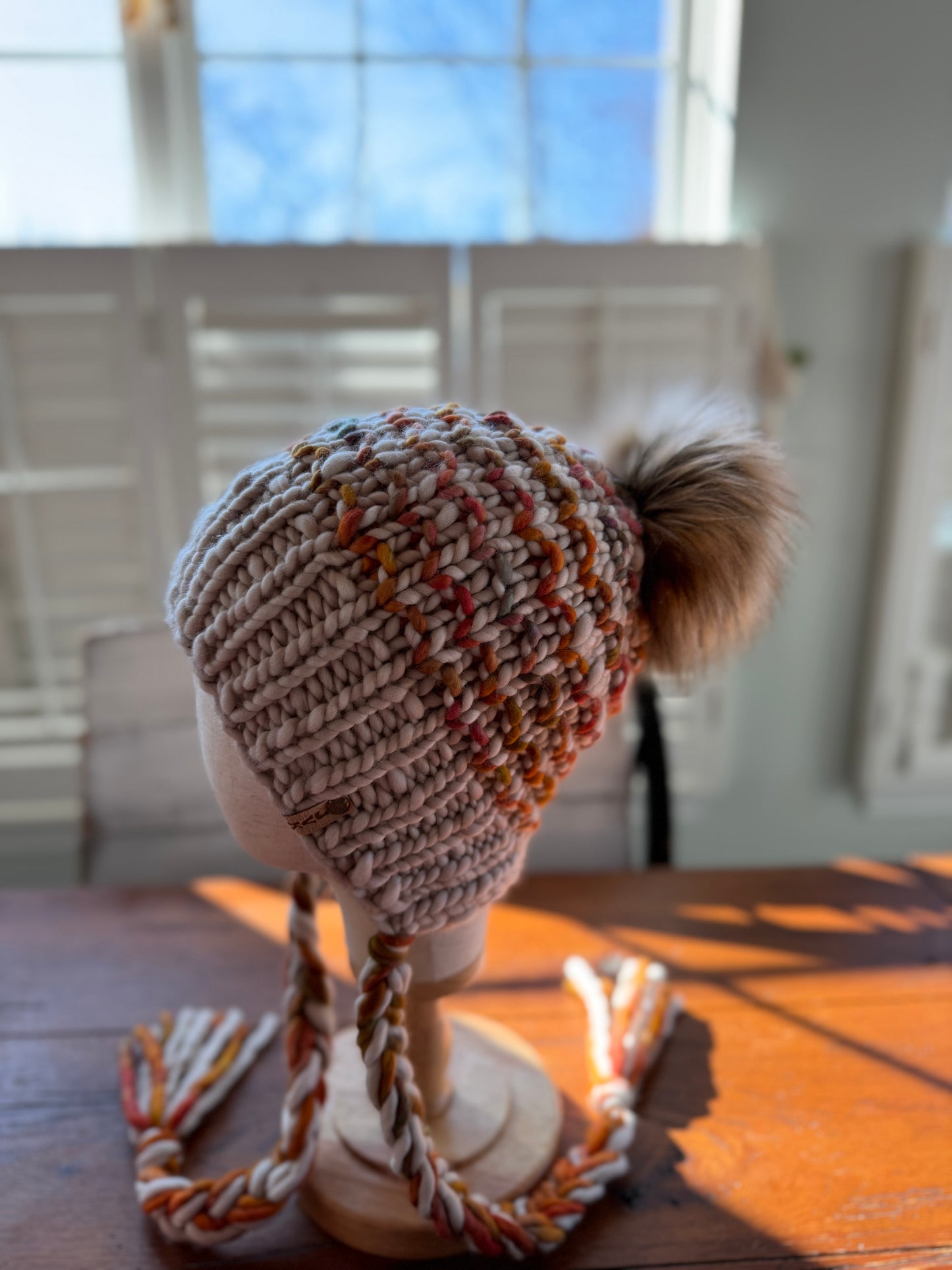 Hand Knit Luxury Beanie Split Brim Hood Style
