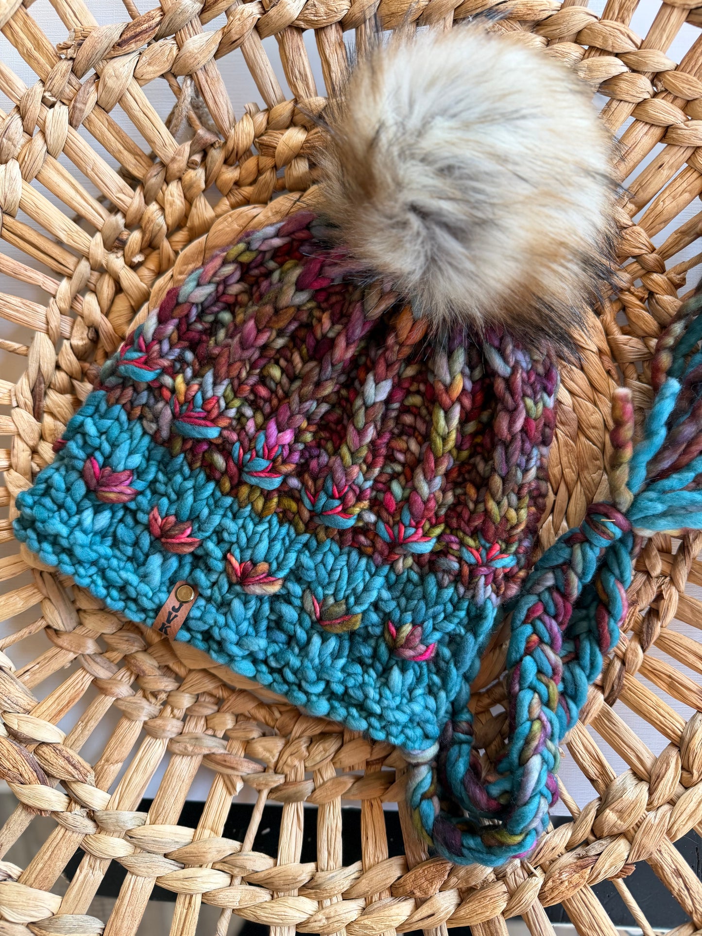 Hand Knit Luxury Beanie Split Brim Hood Style