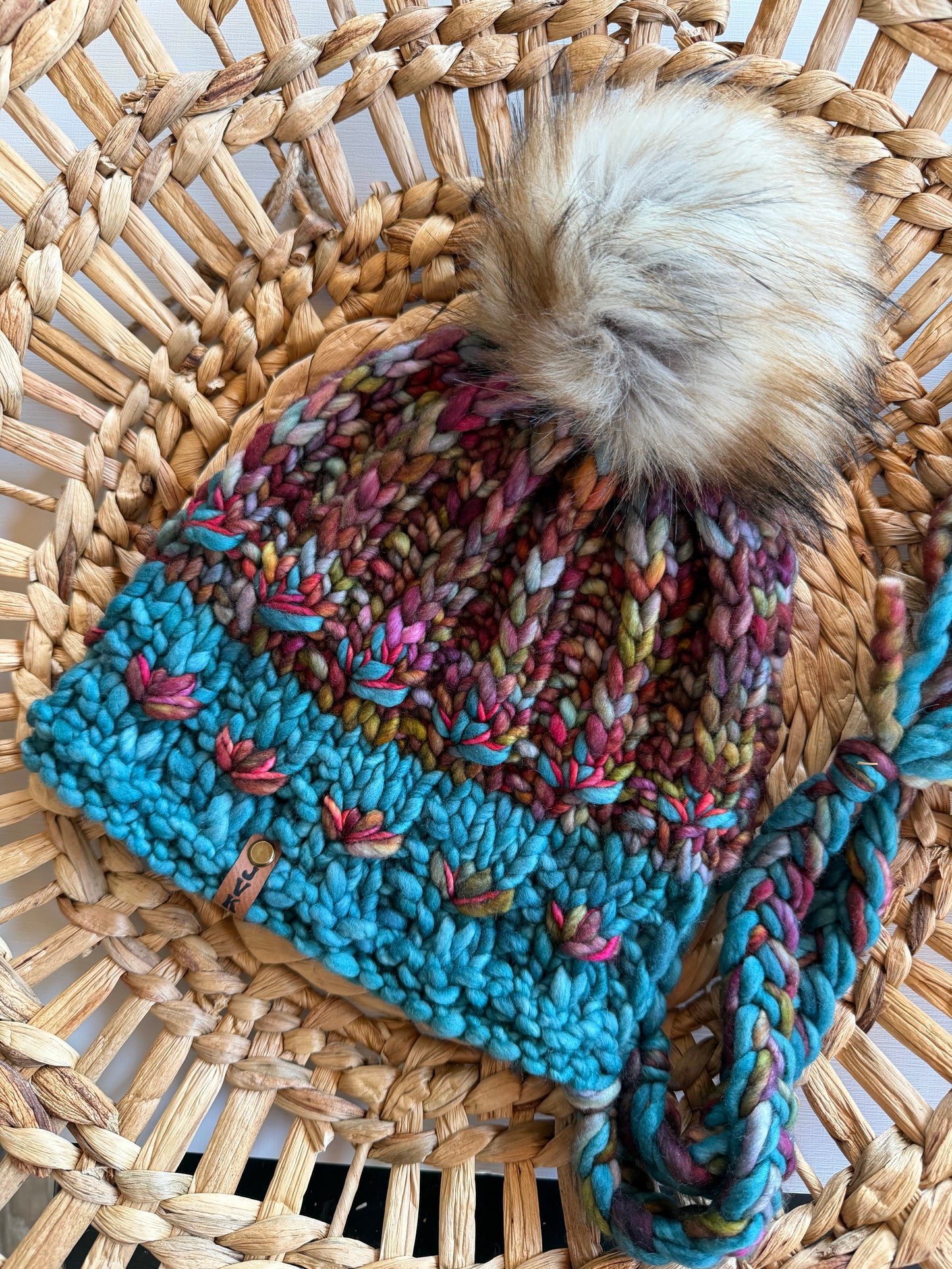 Hand Knit Luxury Beanie Split Brim Hood Style