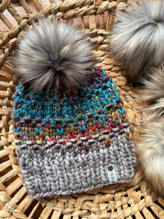 Hand Knit Merino Wool Chunky Beanie