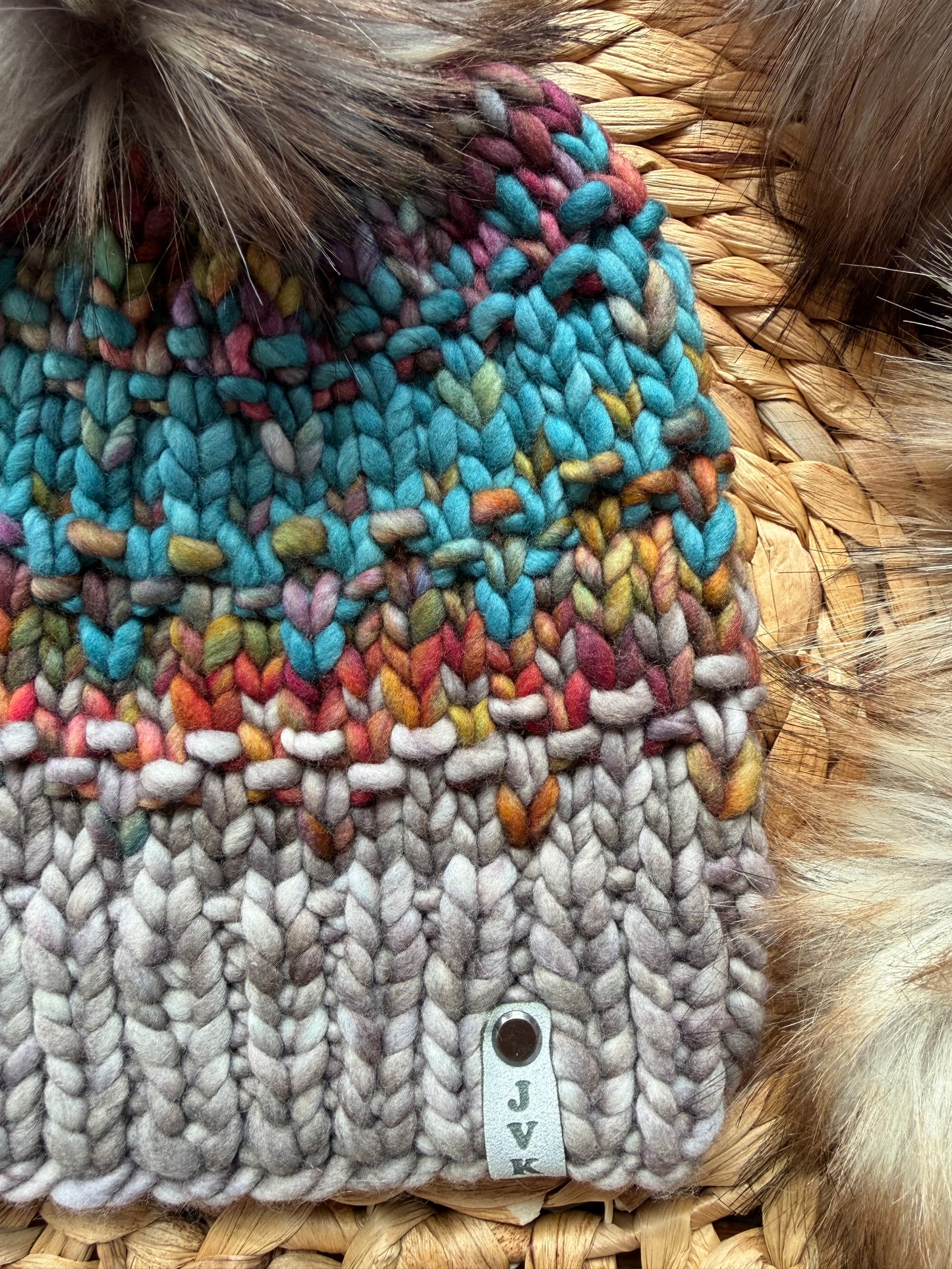 Hand Knit Merino Wool Chunky Beanie