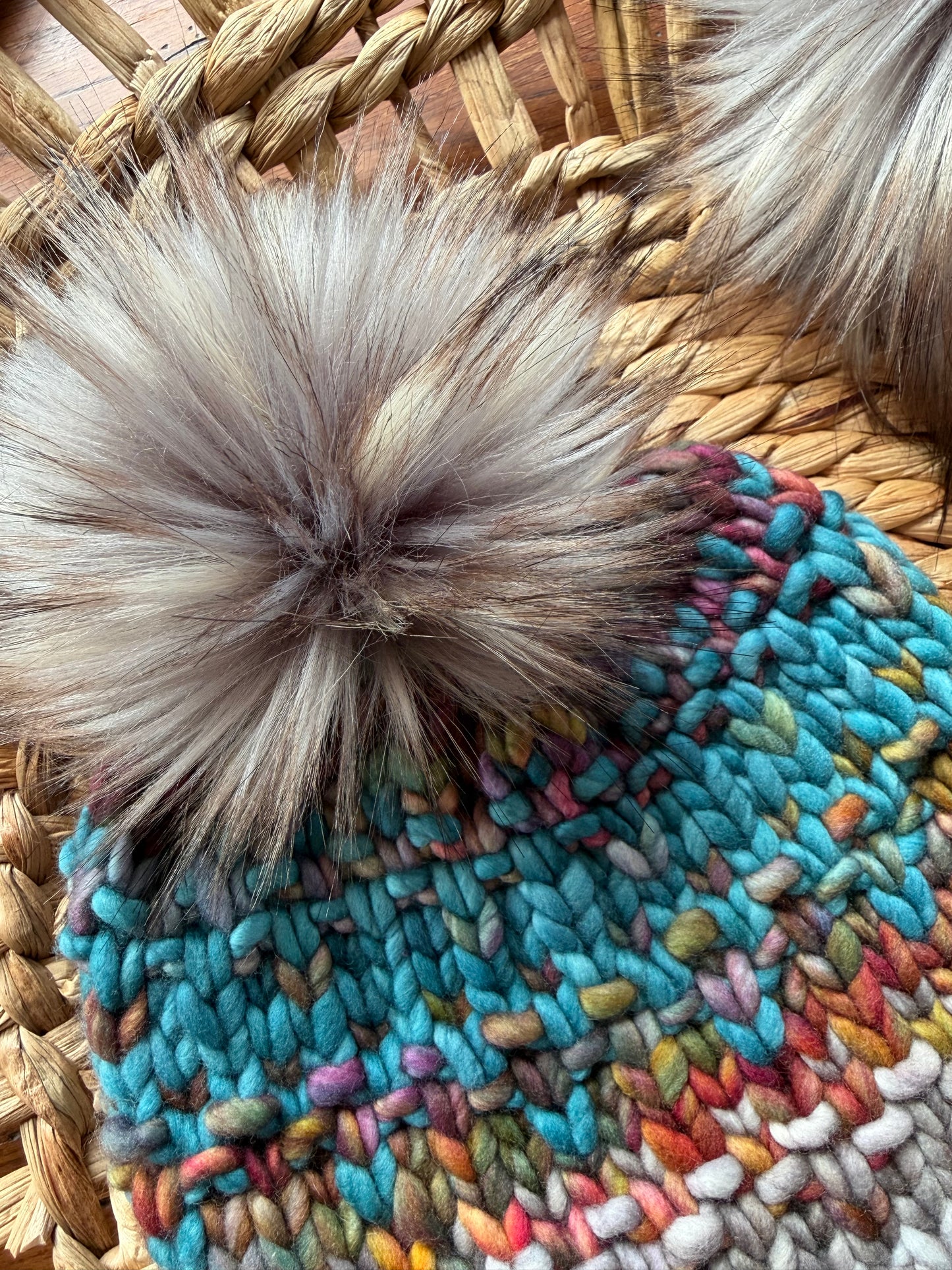 Hand Knit Merino Wool Chunky Beanie