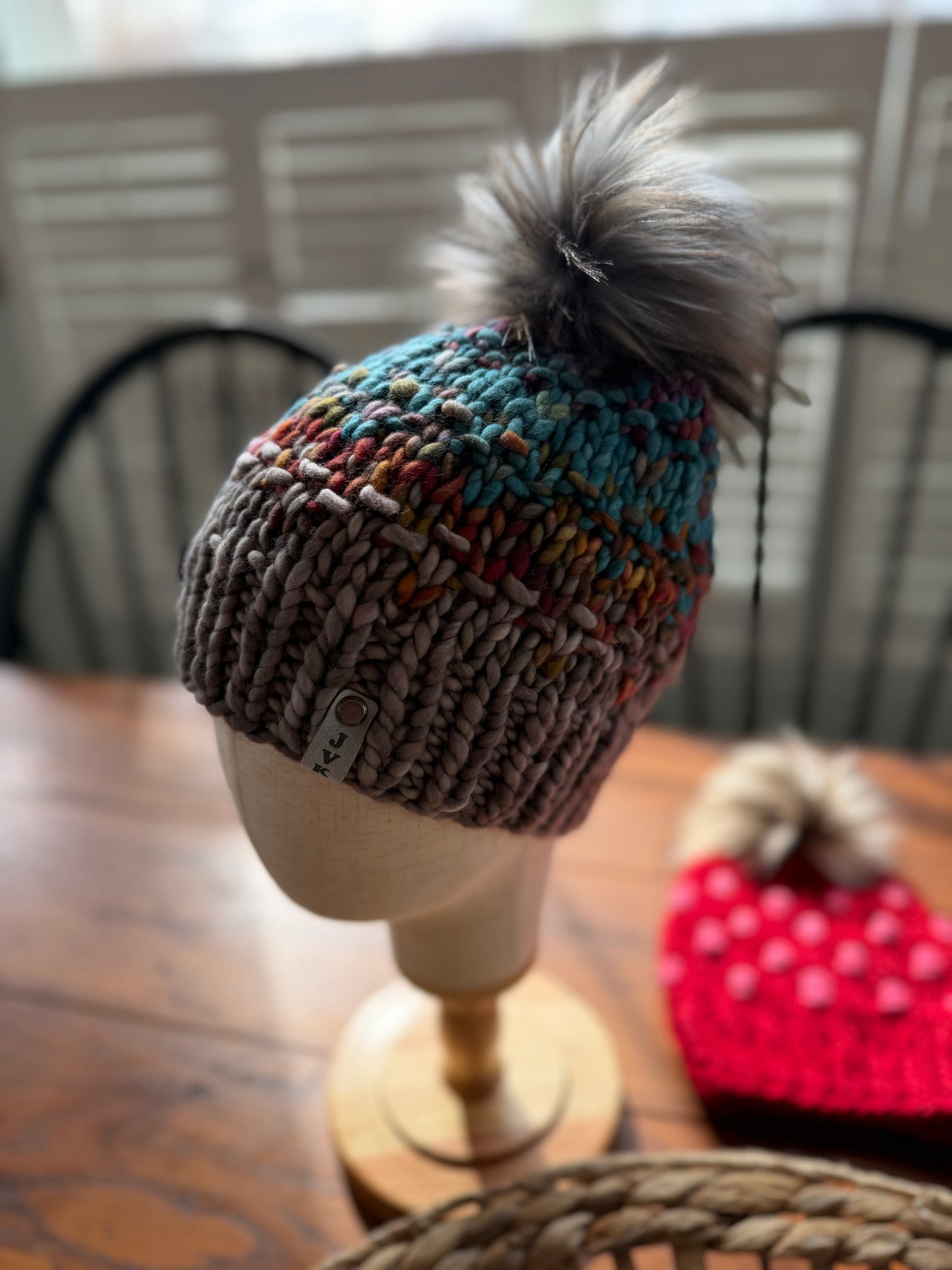 Hand Knit Merino Wool Chunky Beanie