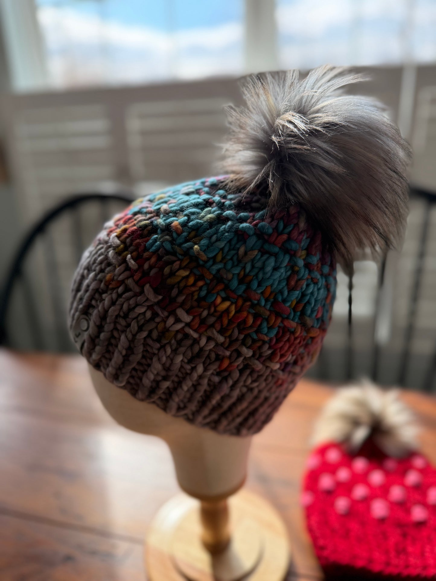 Hand Knit Merino Wool Chunky Beanie