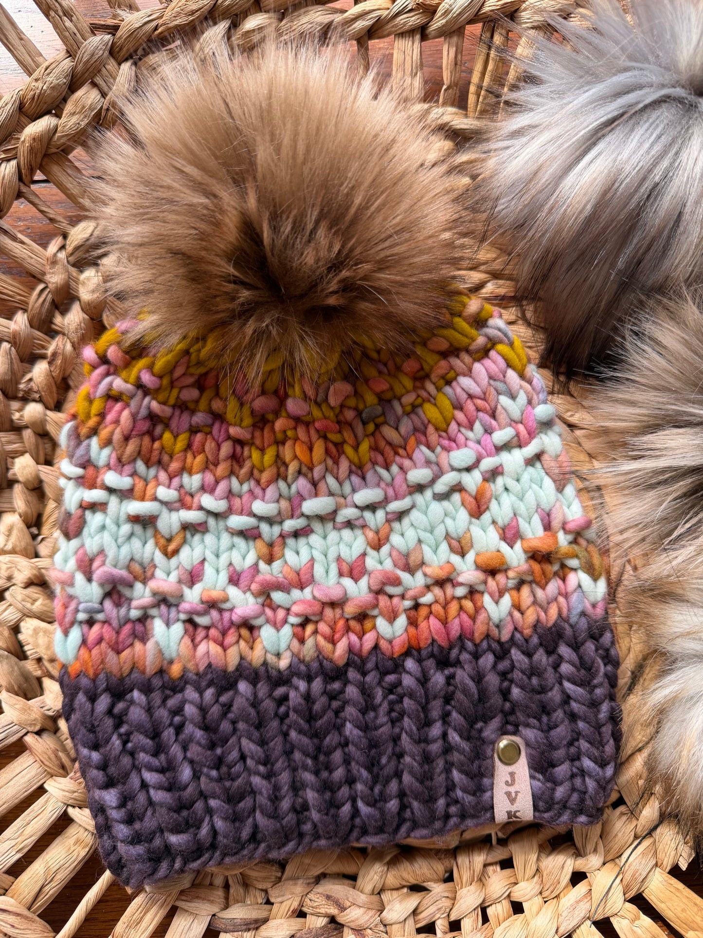 Hand Knit Merino Wool Chunky Beanie