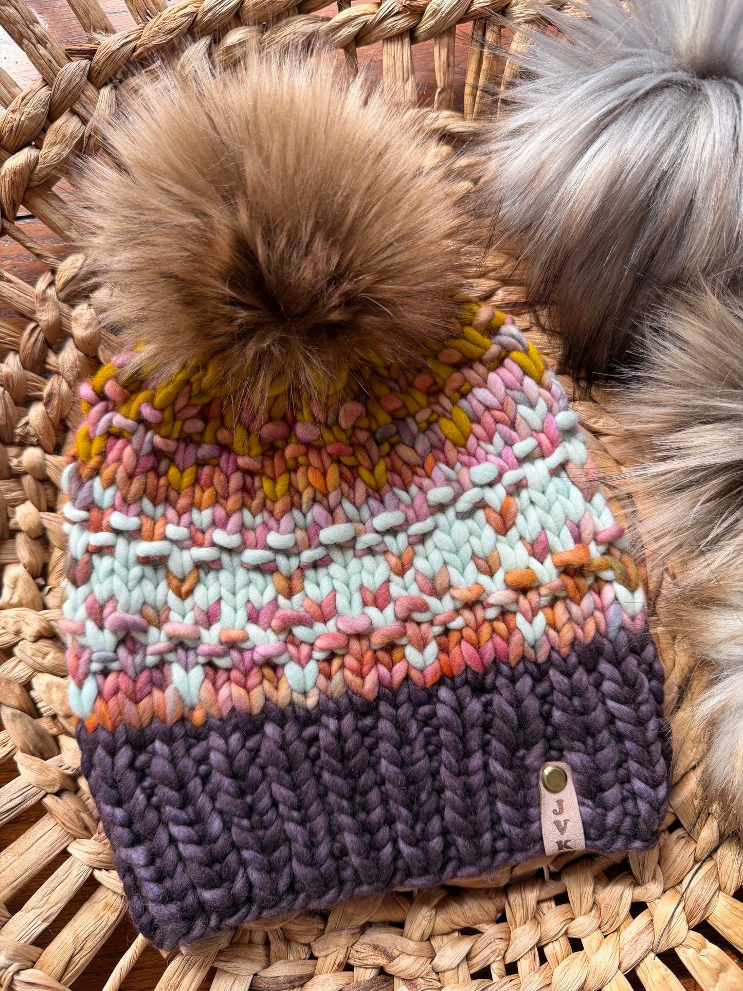 Hand Knit Merino Wool Chunky Beanie