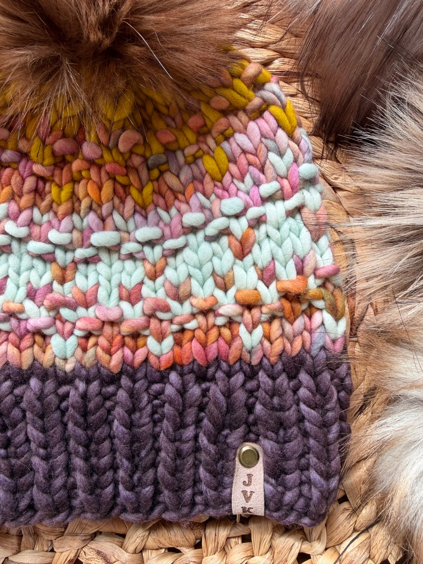 Hand Knit Merino Wool Chunky Beanie