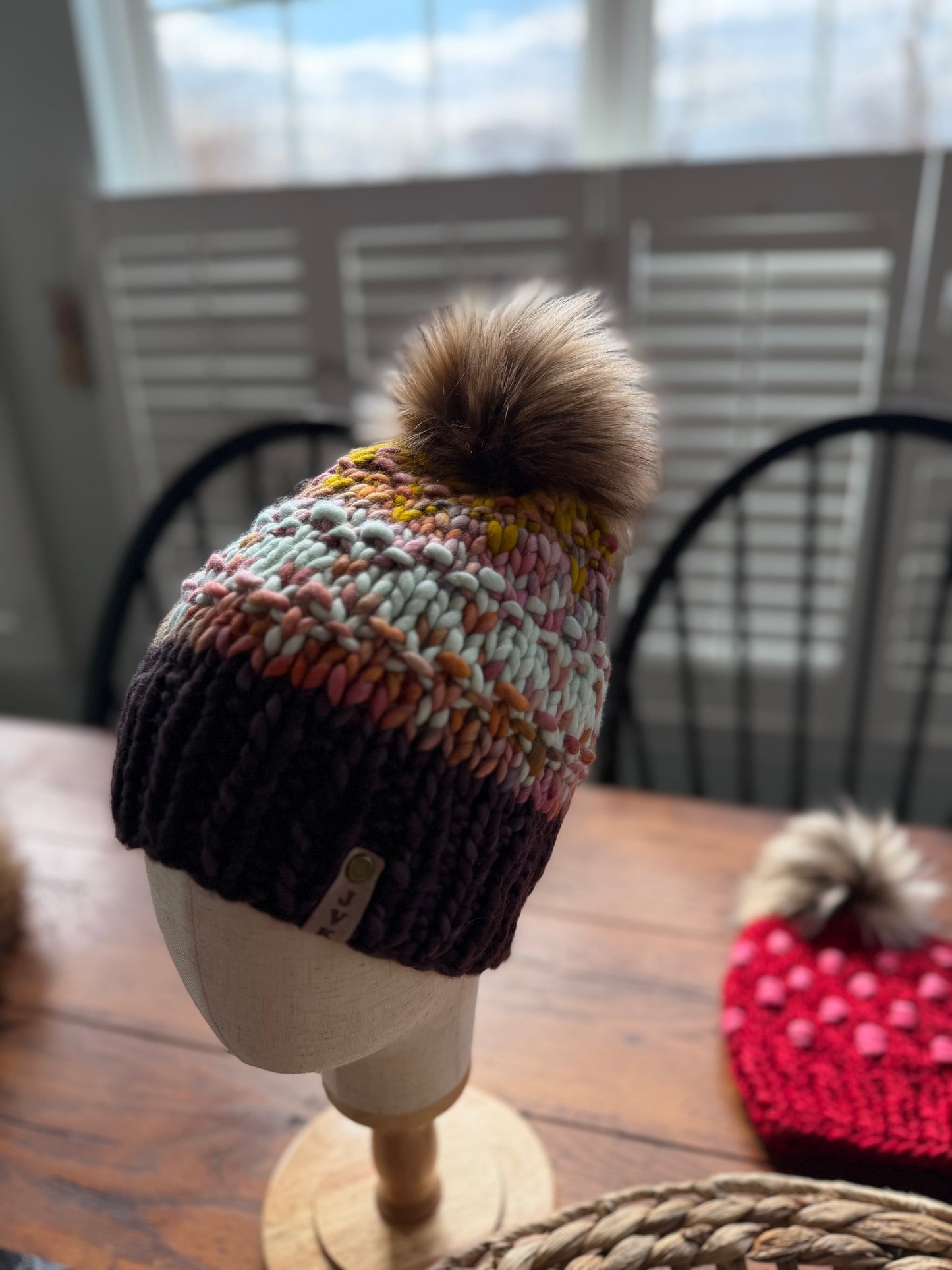 Hand Knit Merino Wool Chunky Beanie