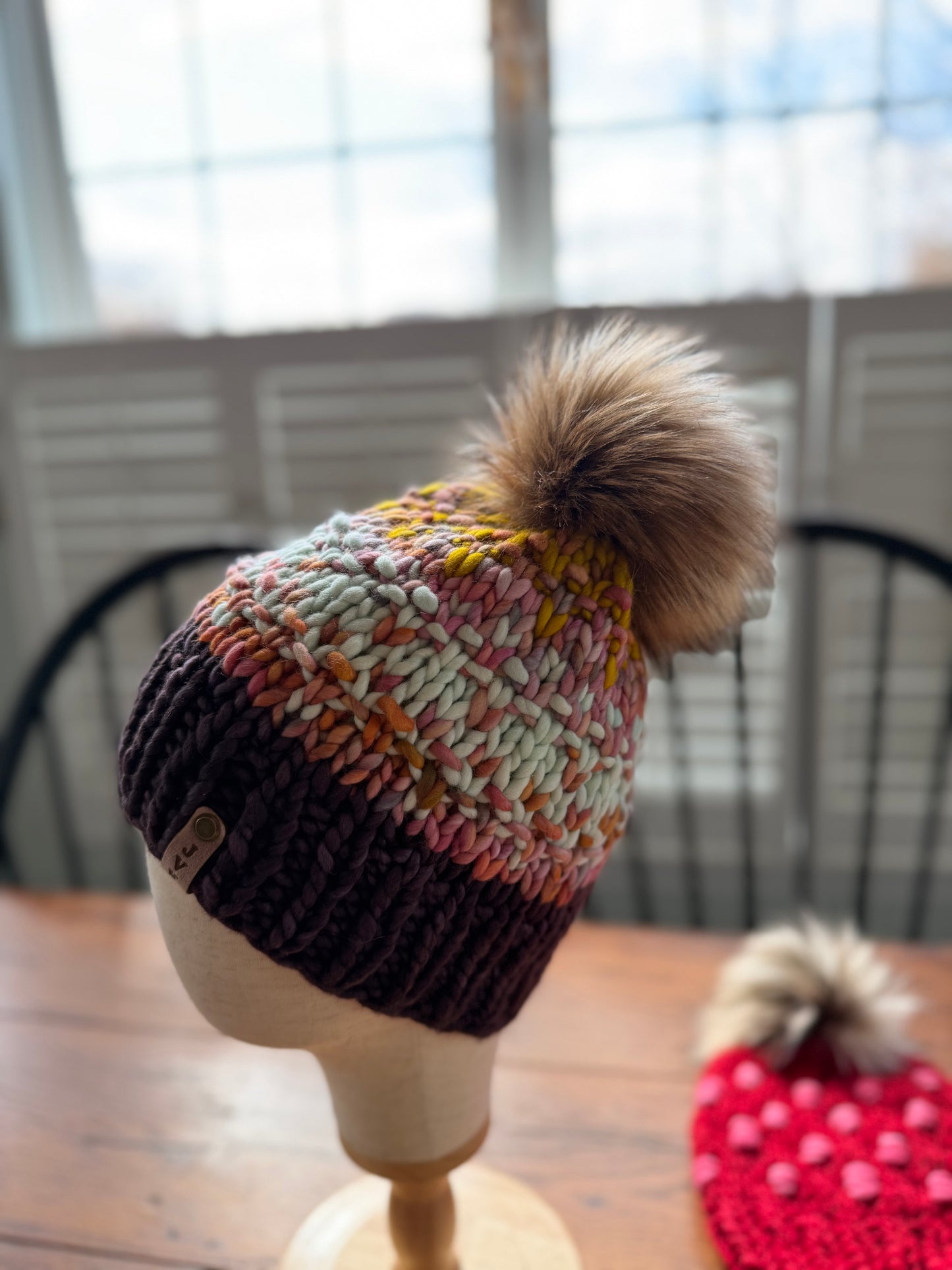 Hand Knit Merino Wool Chunky Beanie