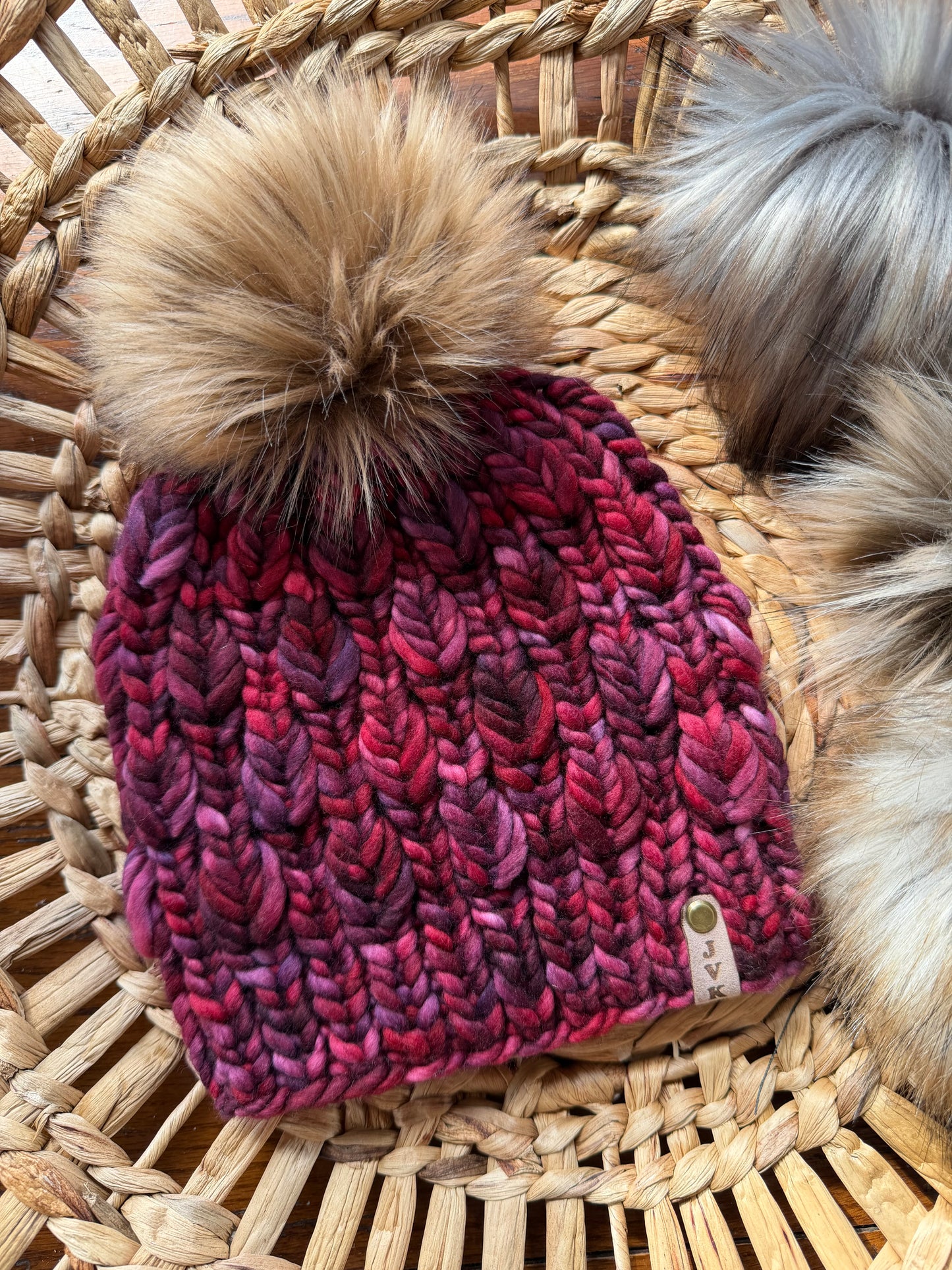 Hand Knit Merino Wool Chunky Beanie