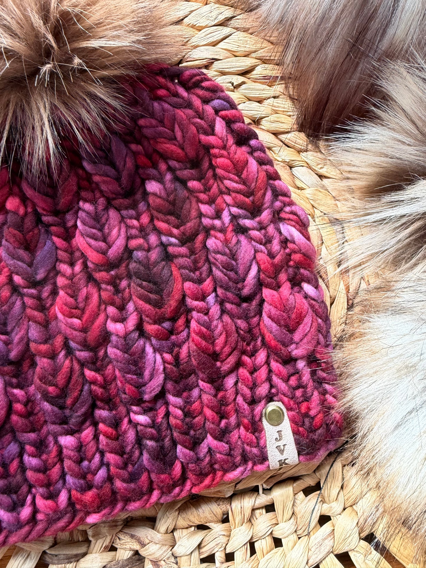 Hand Knit Merino Wool Chunky Beanie