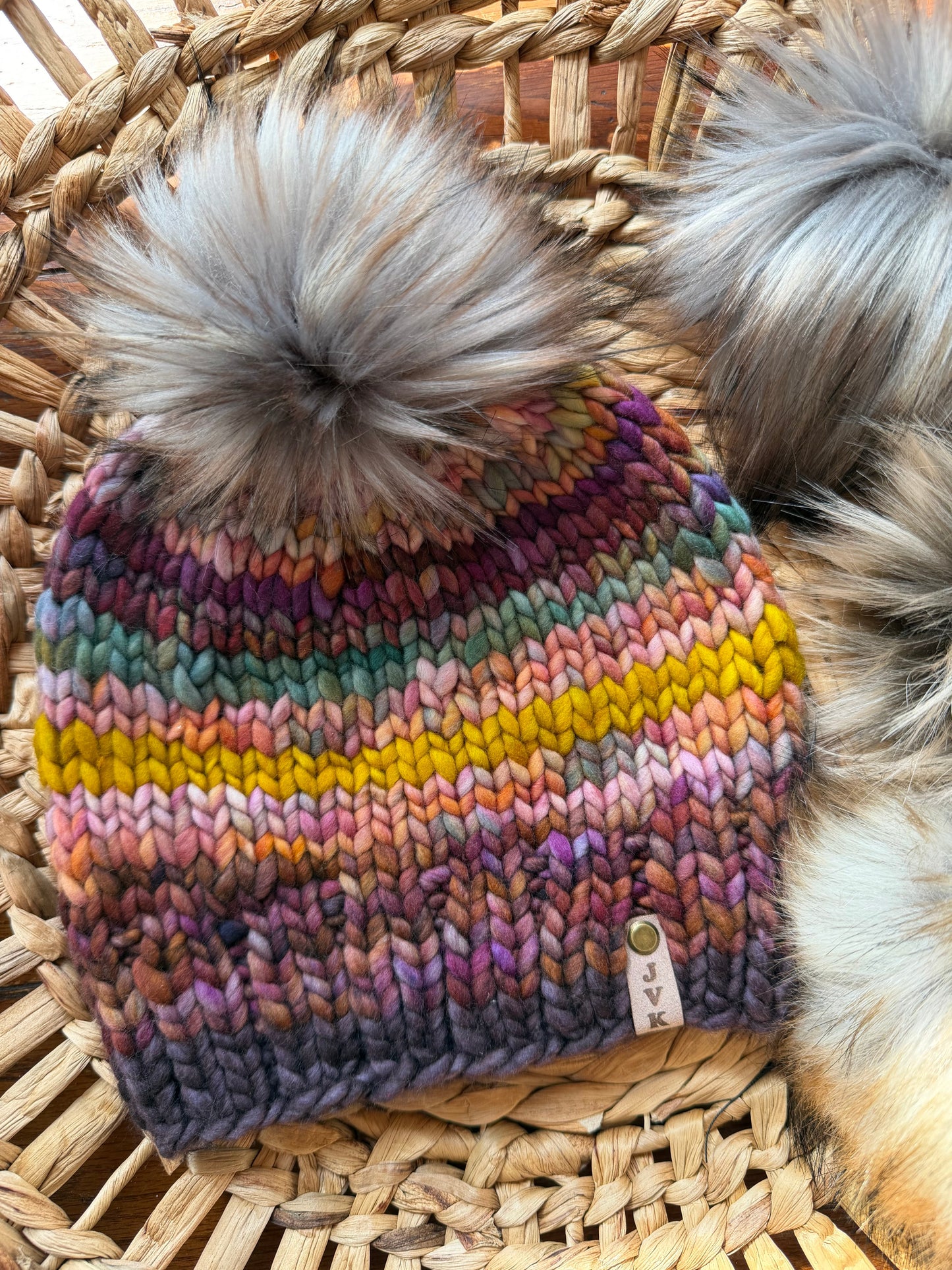 Hand Knit Merino Wool Chunky Beanie