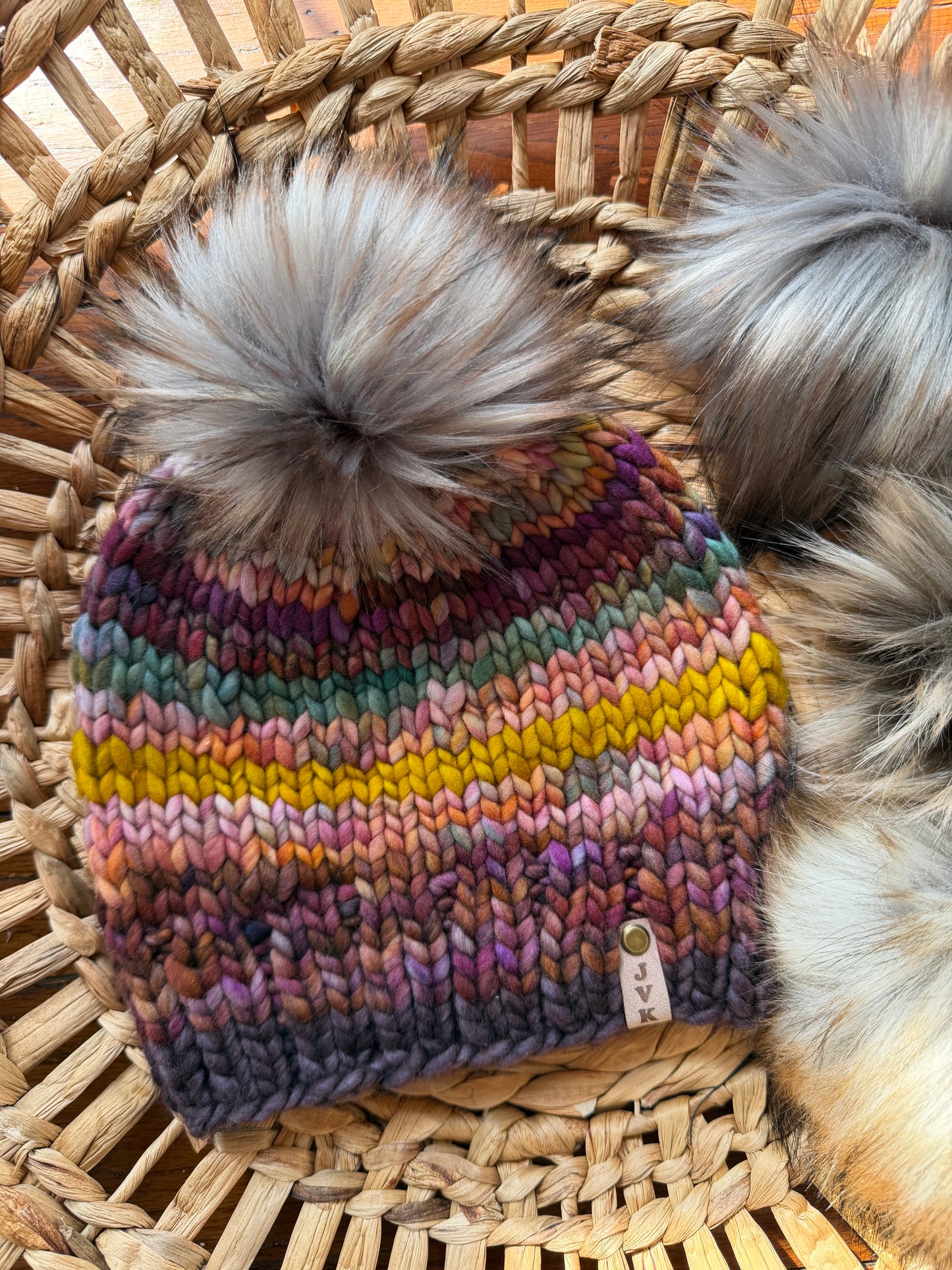 Hand Knit Merino Wool Chunky Beanie
