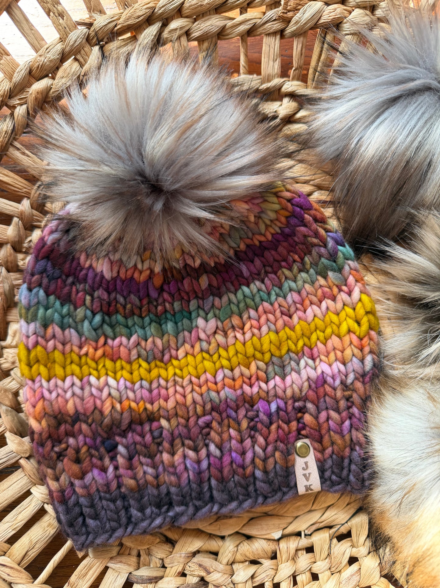 Hand Knit Merino Wool Chunky Beanie