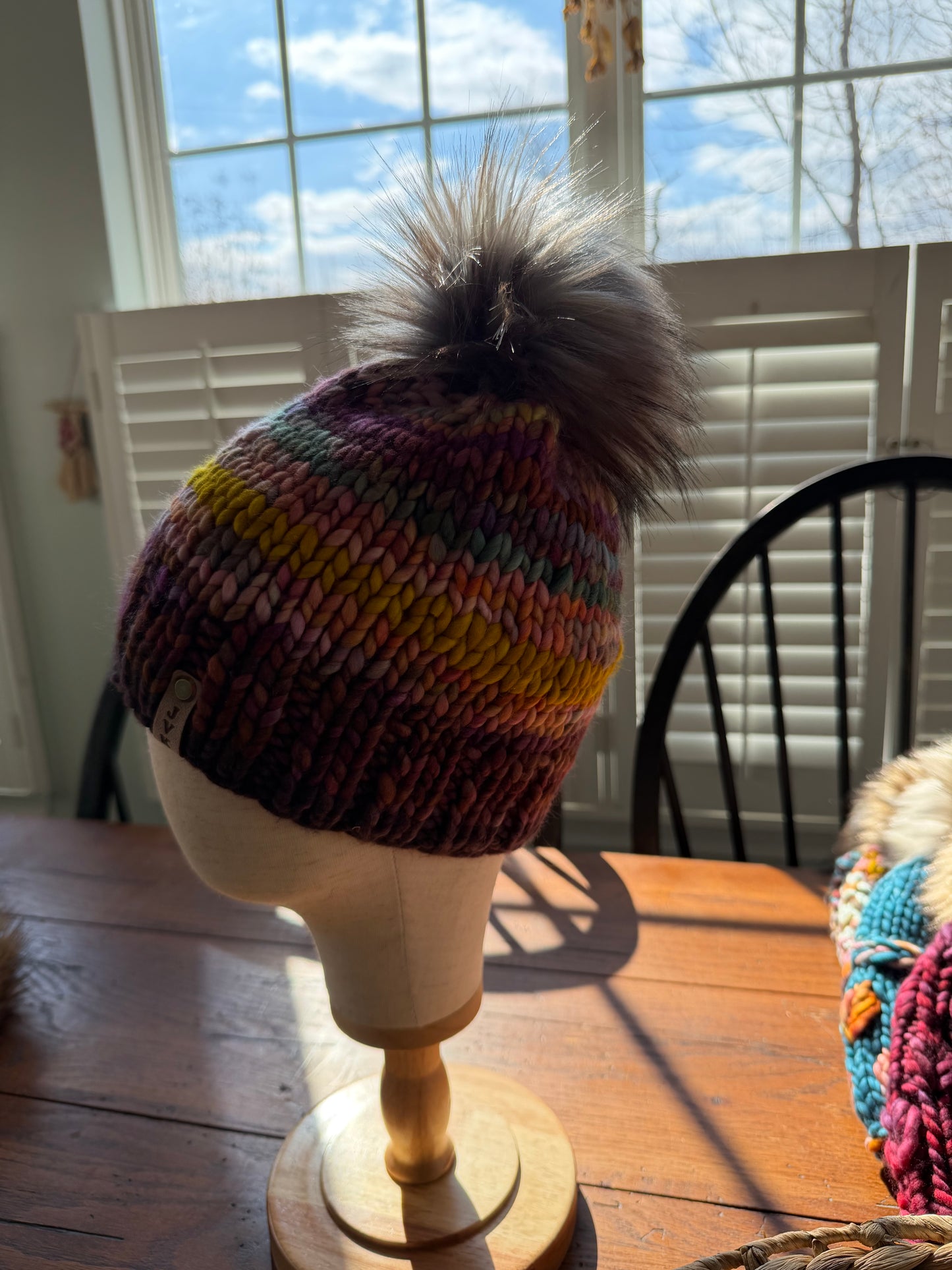 Hand Knit Merino Wool Chunky Beanie