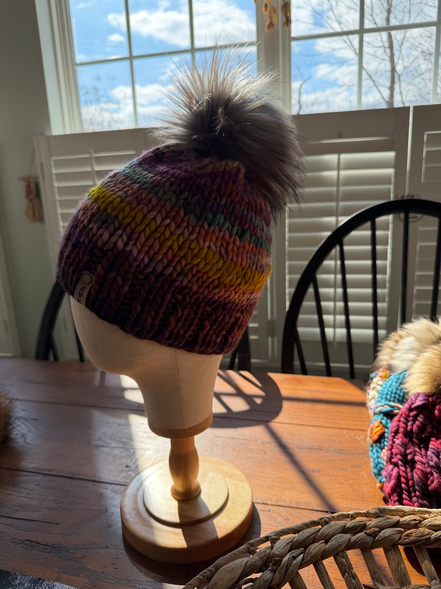 Hand Knit Merino Wool Chunky Beanie