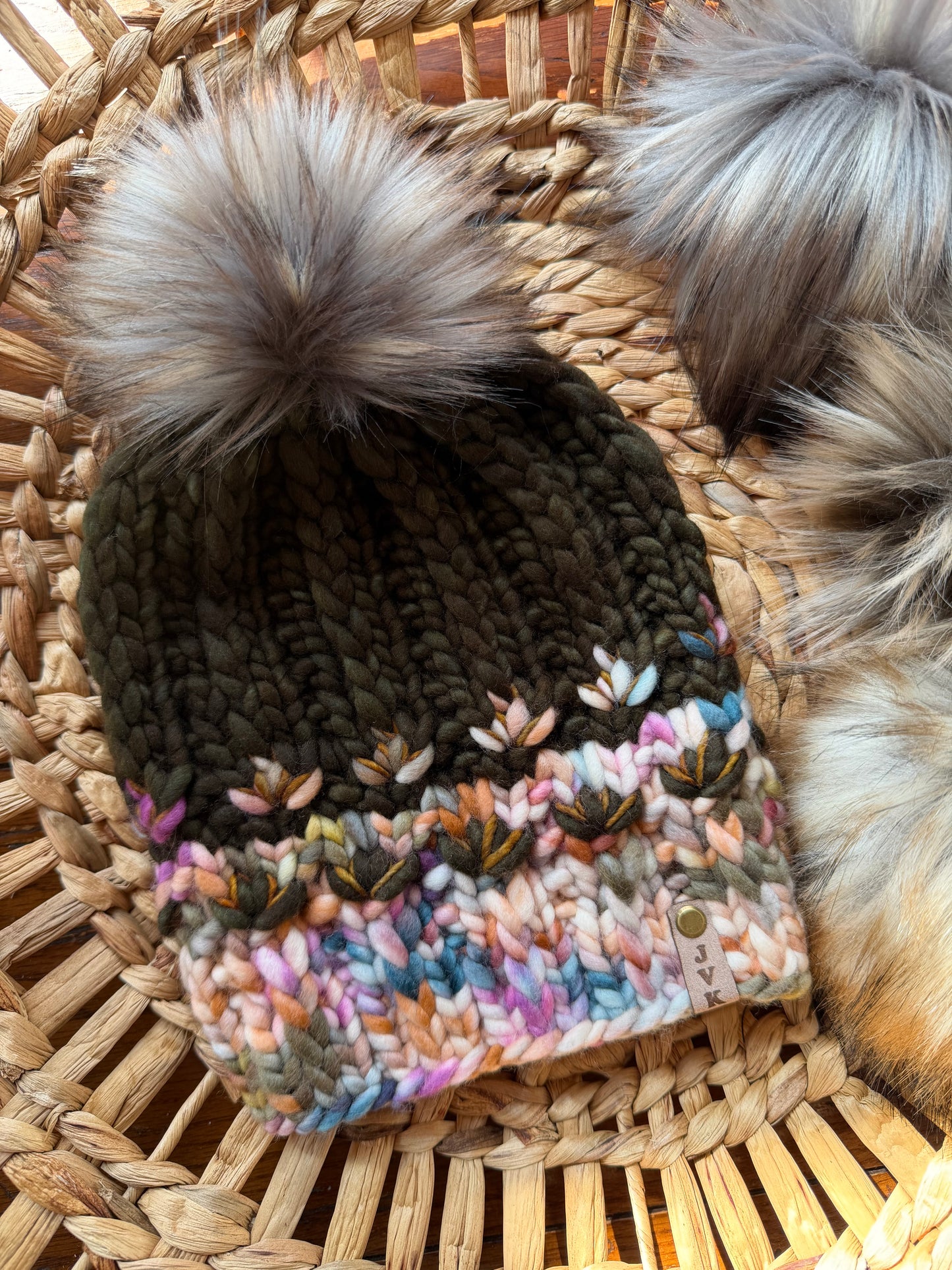 Hand Knit Merino Wool Chunky Beanie