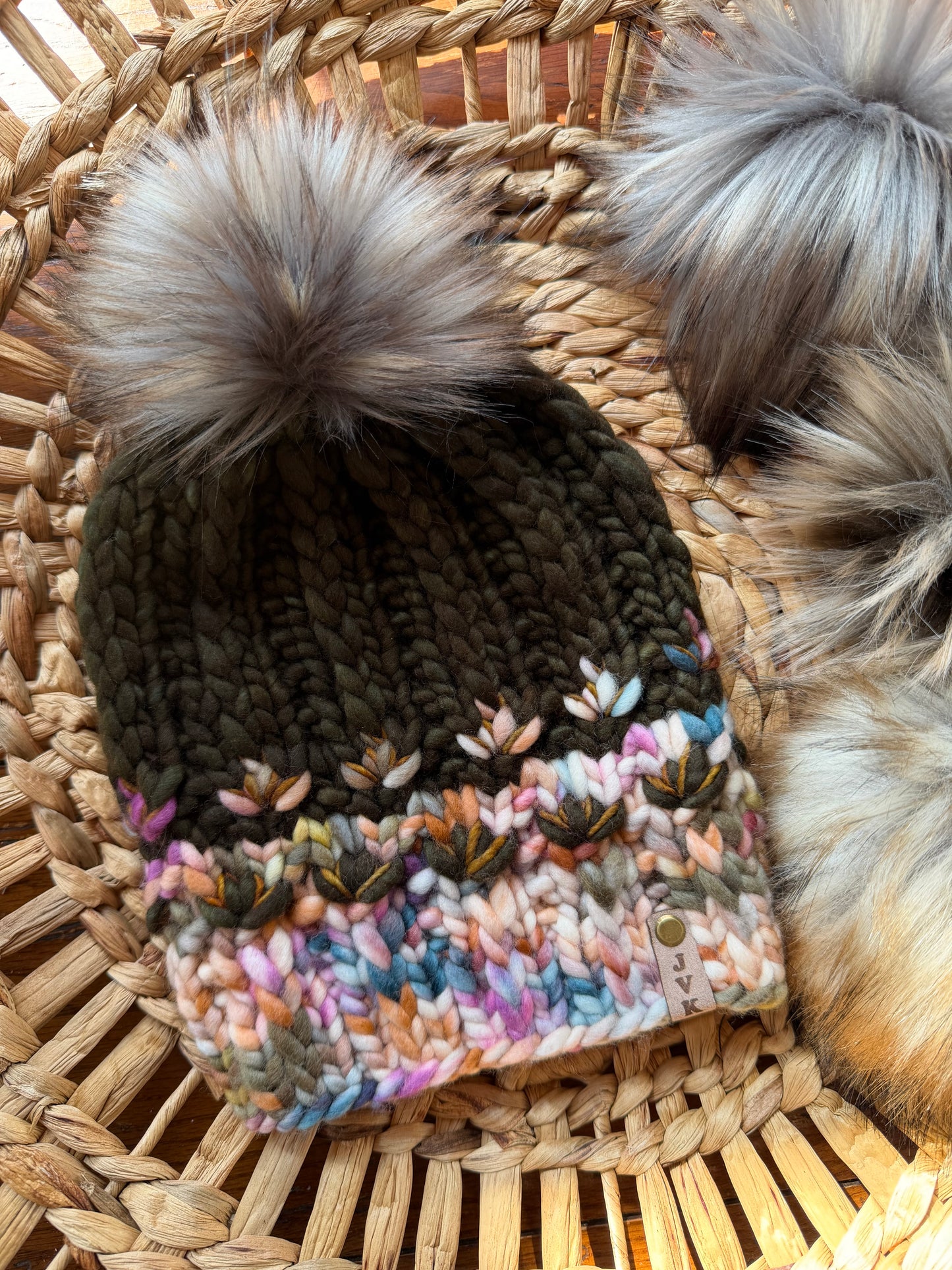 Hand Knit Merino Wool Chunky Beanie