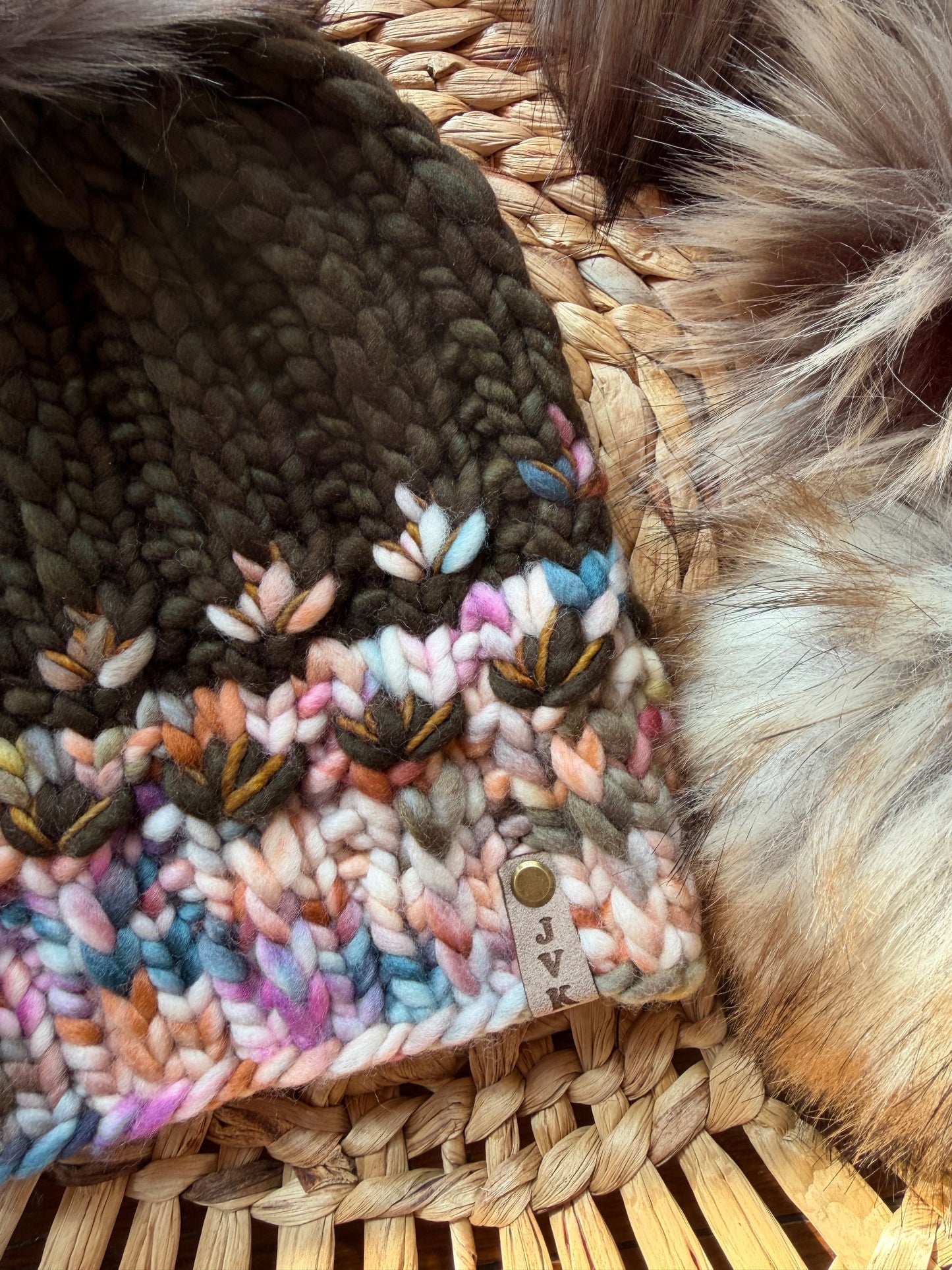 Hand Knit Merino Wool Chunky Beanie