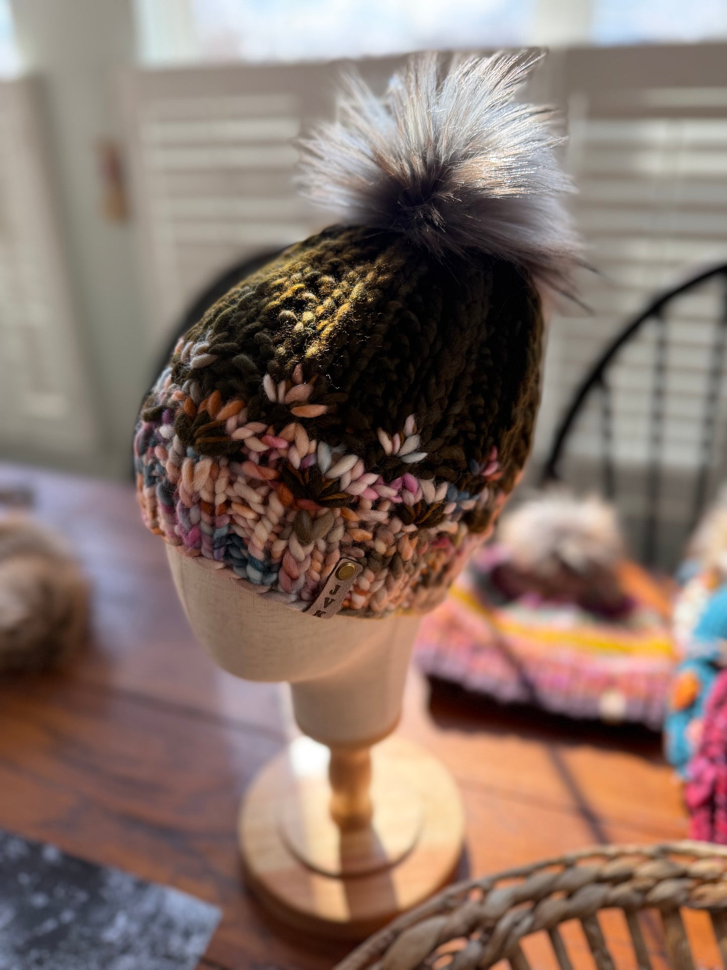 Hand Knit Merino Wool Chunky Beanie