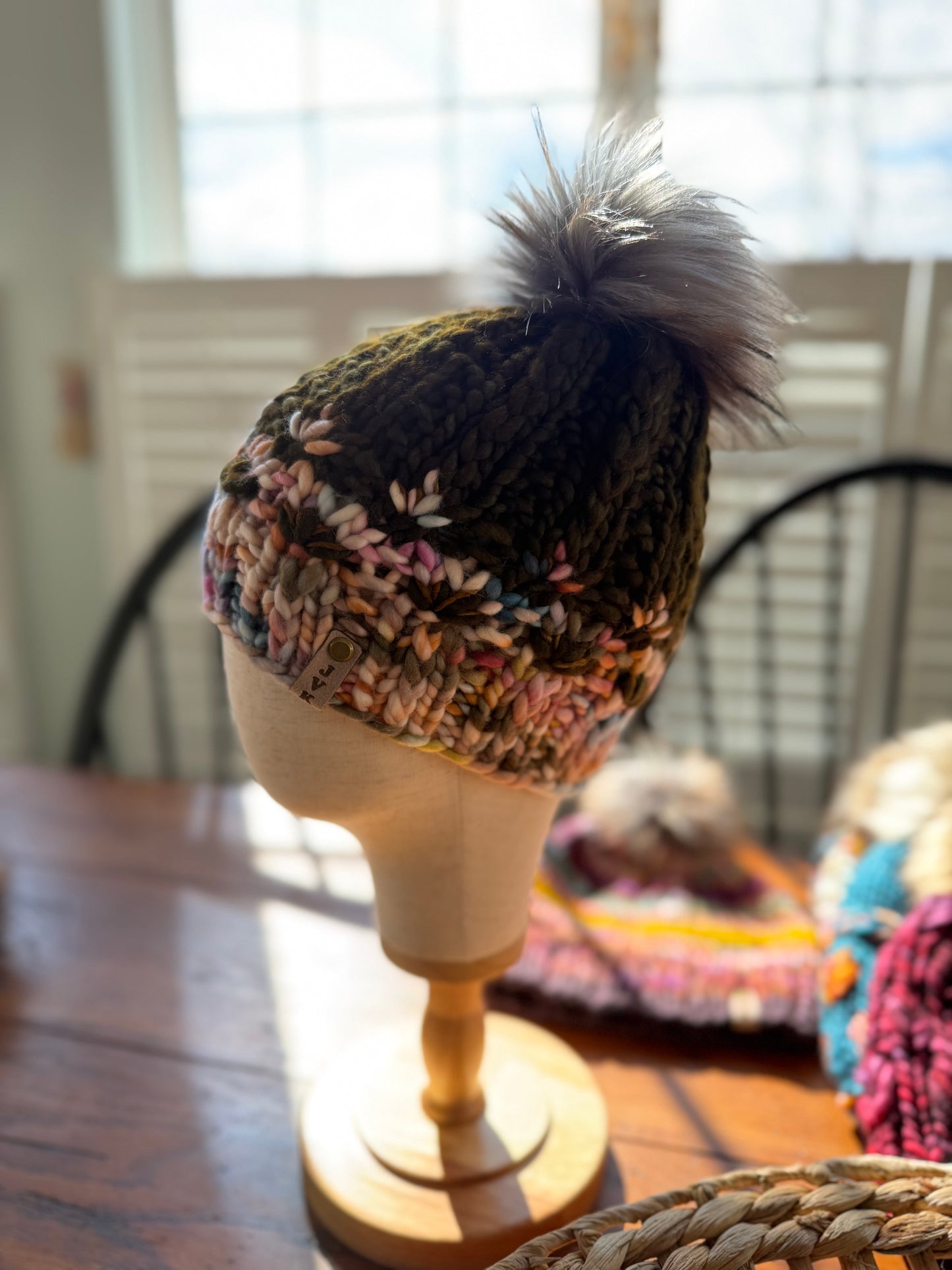 Hand Knit Merino Wool Chunky Beanie