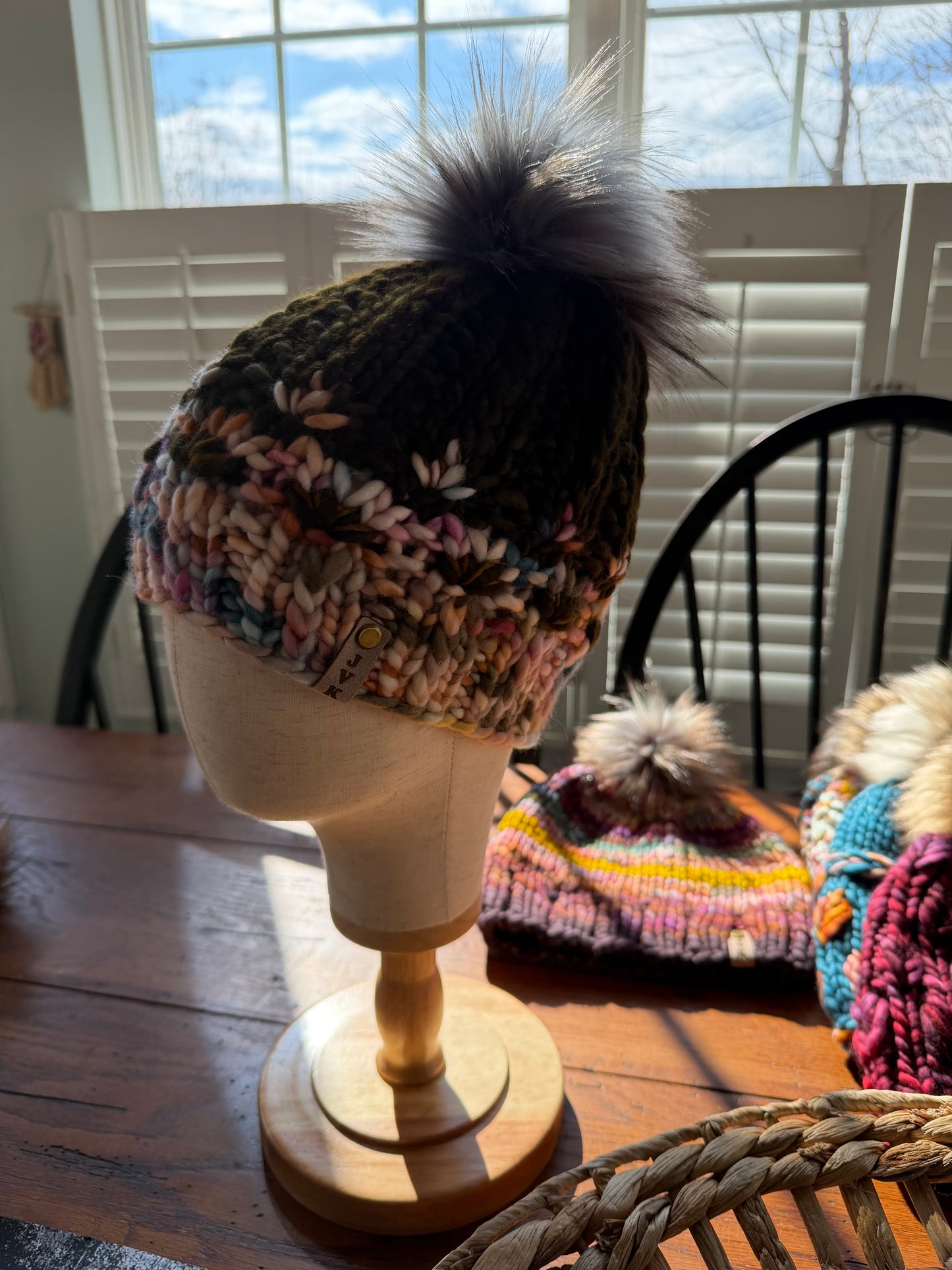 Hand Knit Merino Wool Chunky Beanie