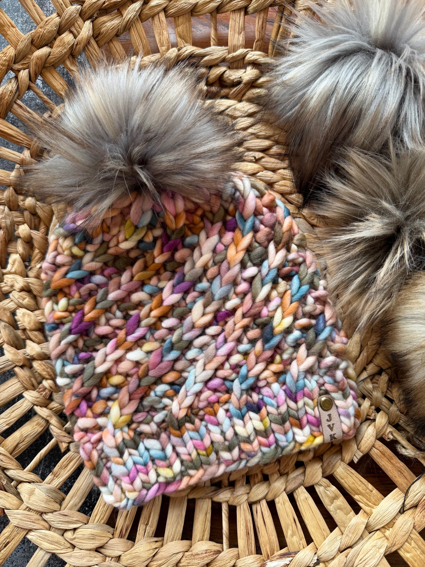 Hand Knit Merino Wool Chunky Beanie