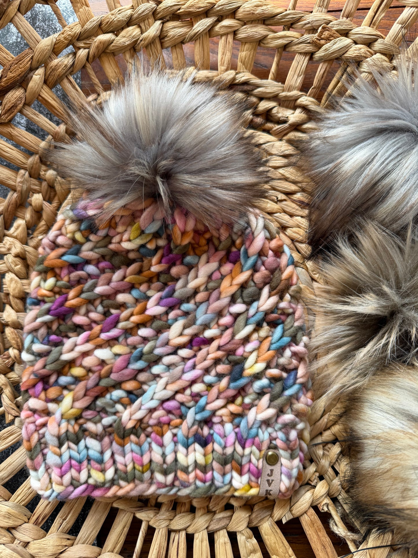 Hand Knit Merino Wool Chunky Beanie