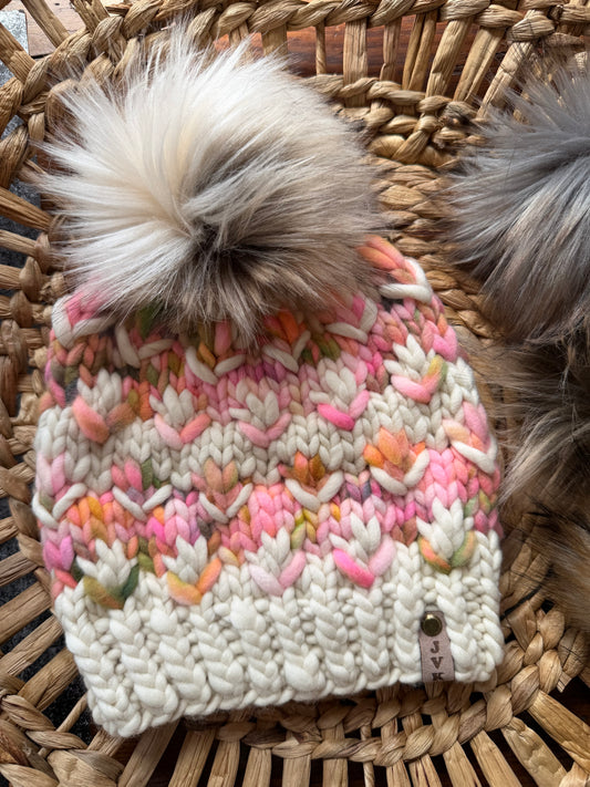 Hand Knit Merino Wool Chunky Beanie