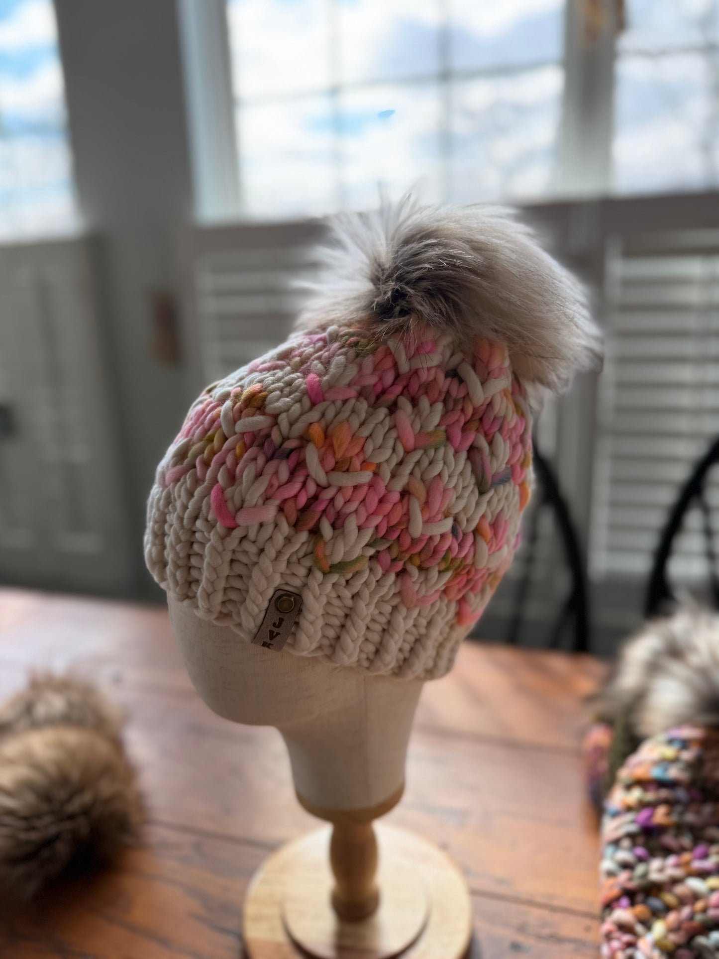 Hand Knit Merino Wool Chunky Beanie