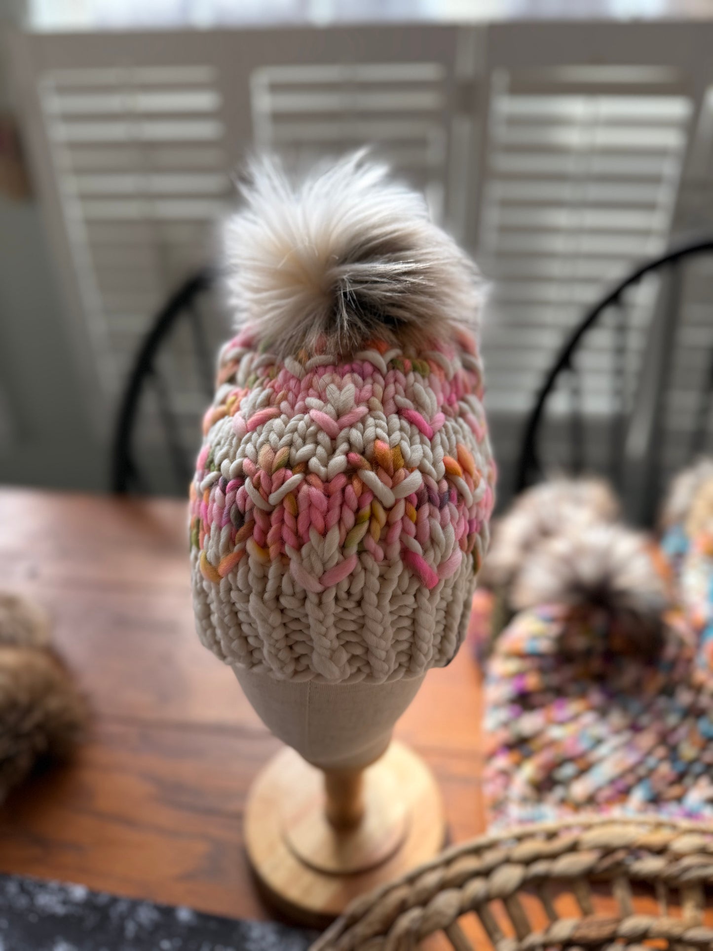 Hand Knit Merino Wool Chunky Beanie