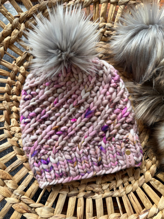 Hand Knit Merino Wool Chunky Beanie