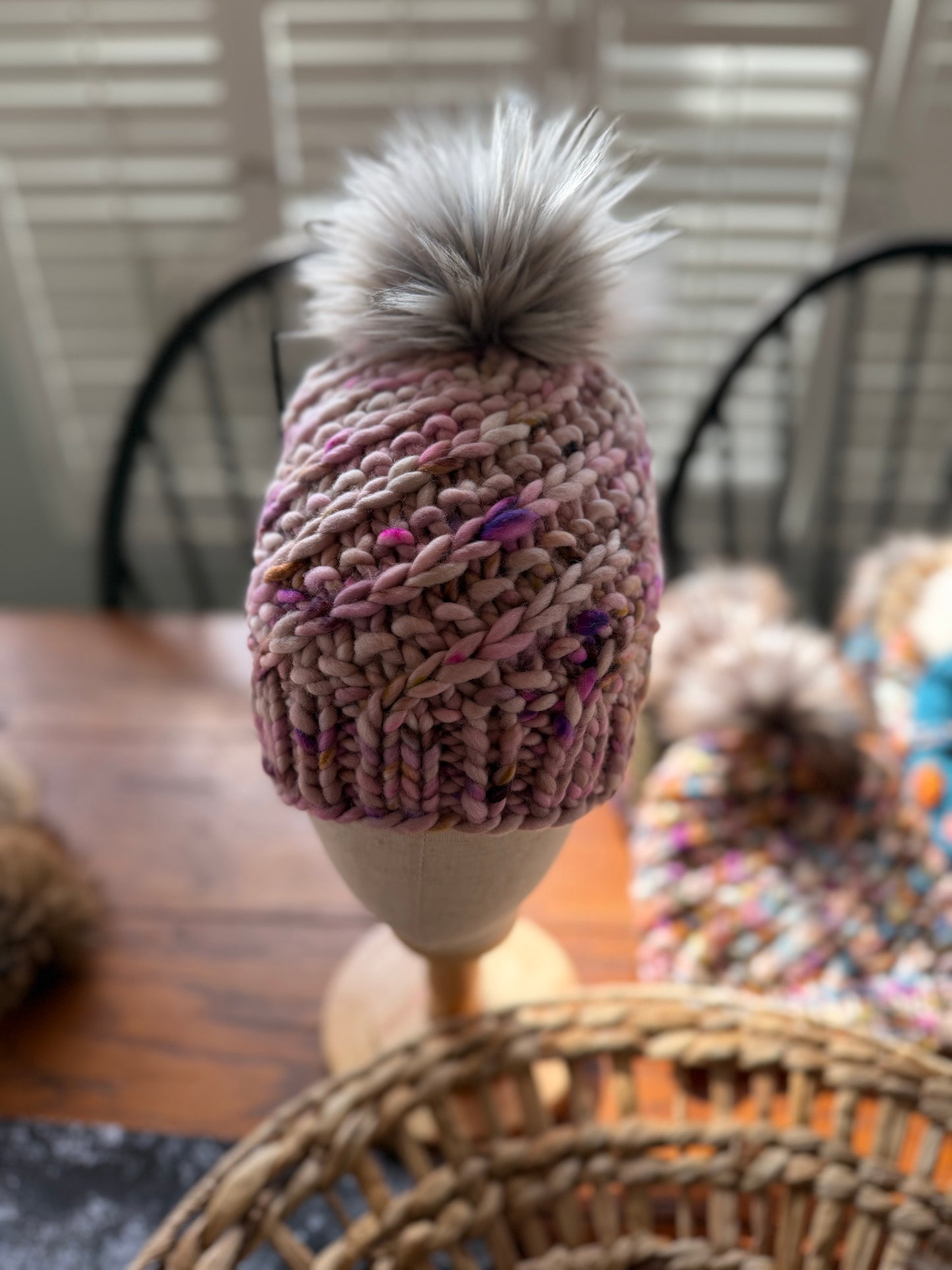 Hand Knit Merino Wool Chunky Beanie