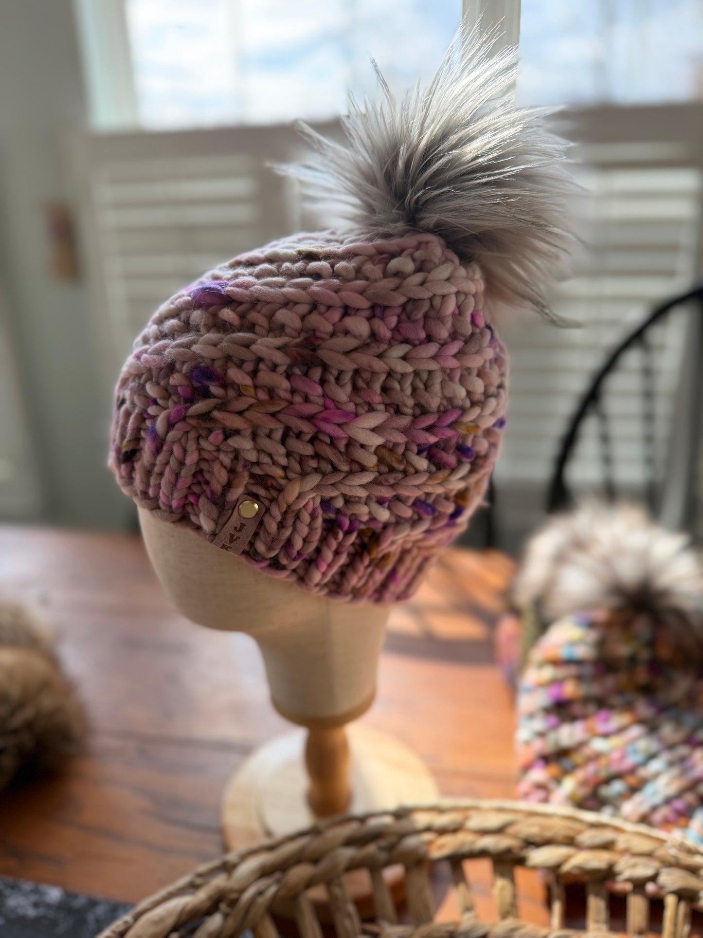 Hand Knit Merino Wool Chunky Beanie