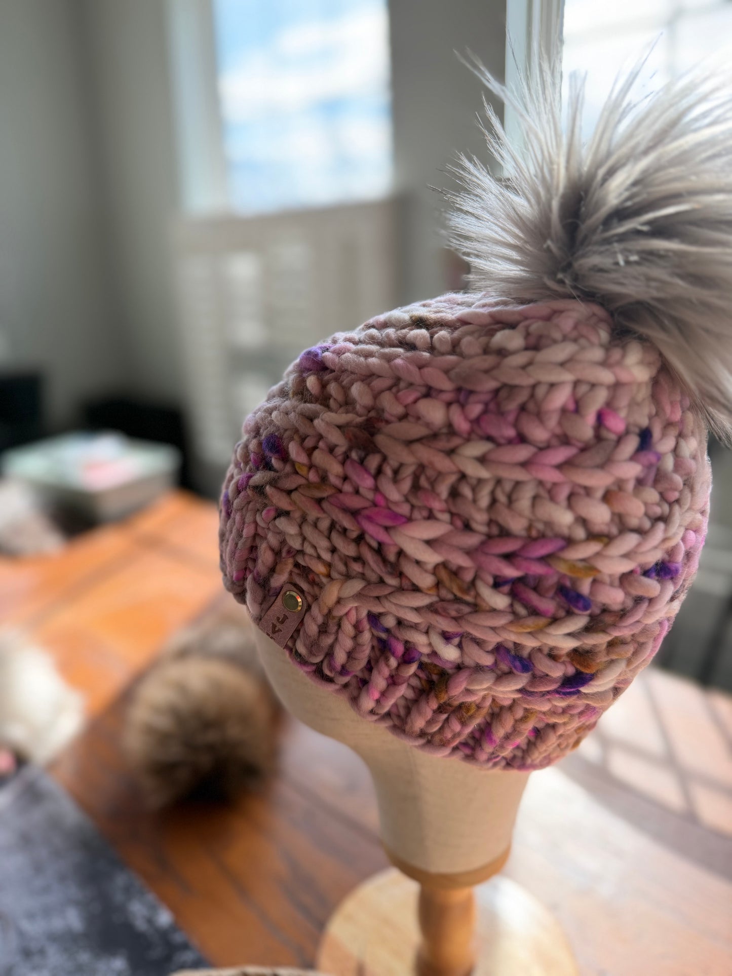 Hand Knit Merino Wool Chunky Beanie