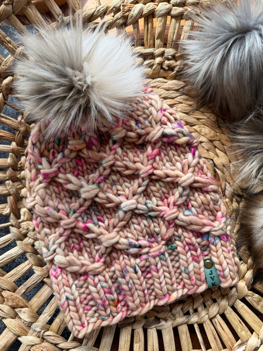 Hand Knit Merino Wool Chunky Beanie SLOUCHY