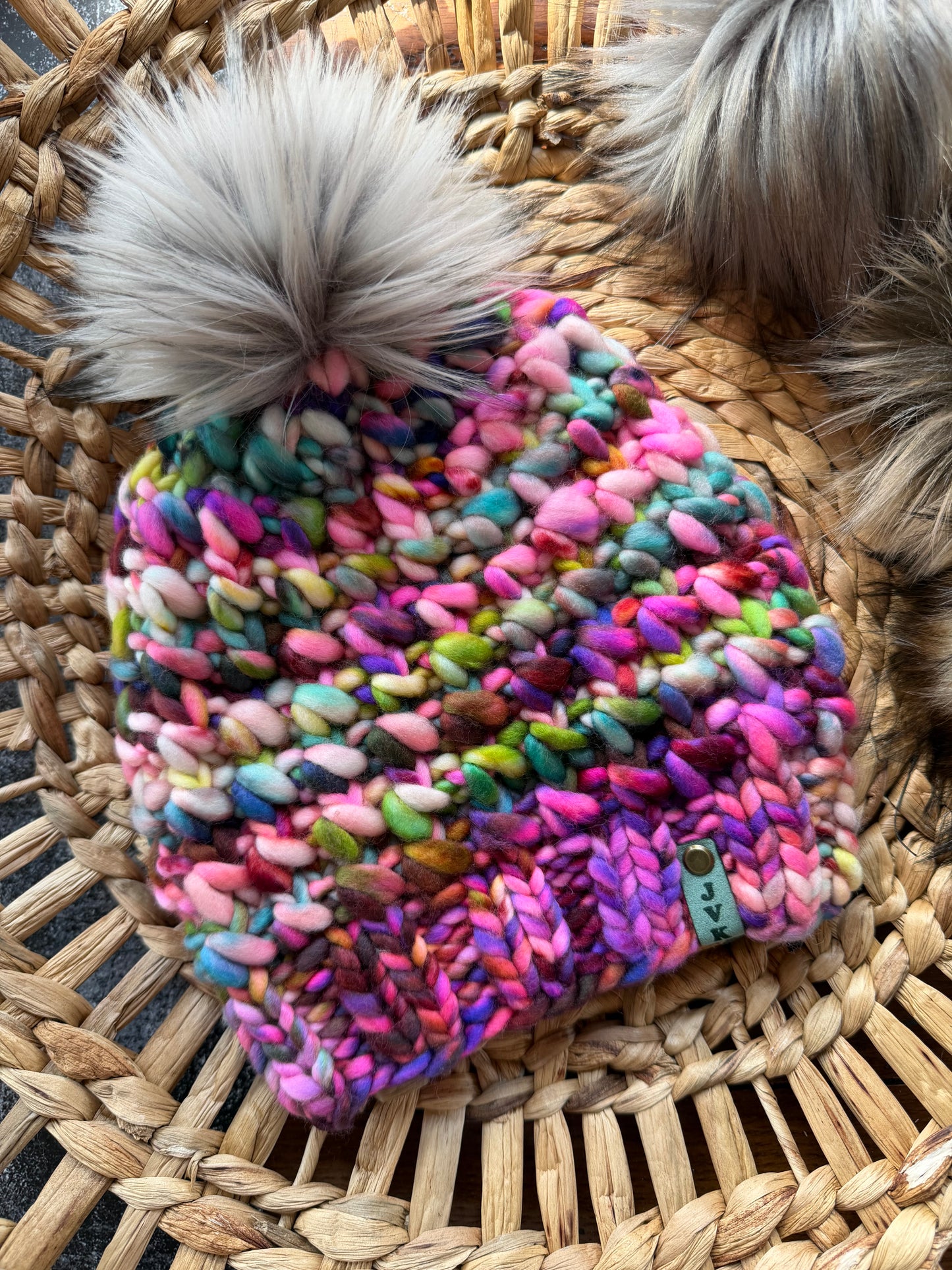 Hand Knit Merino Wool Chunky Beanie