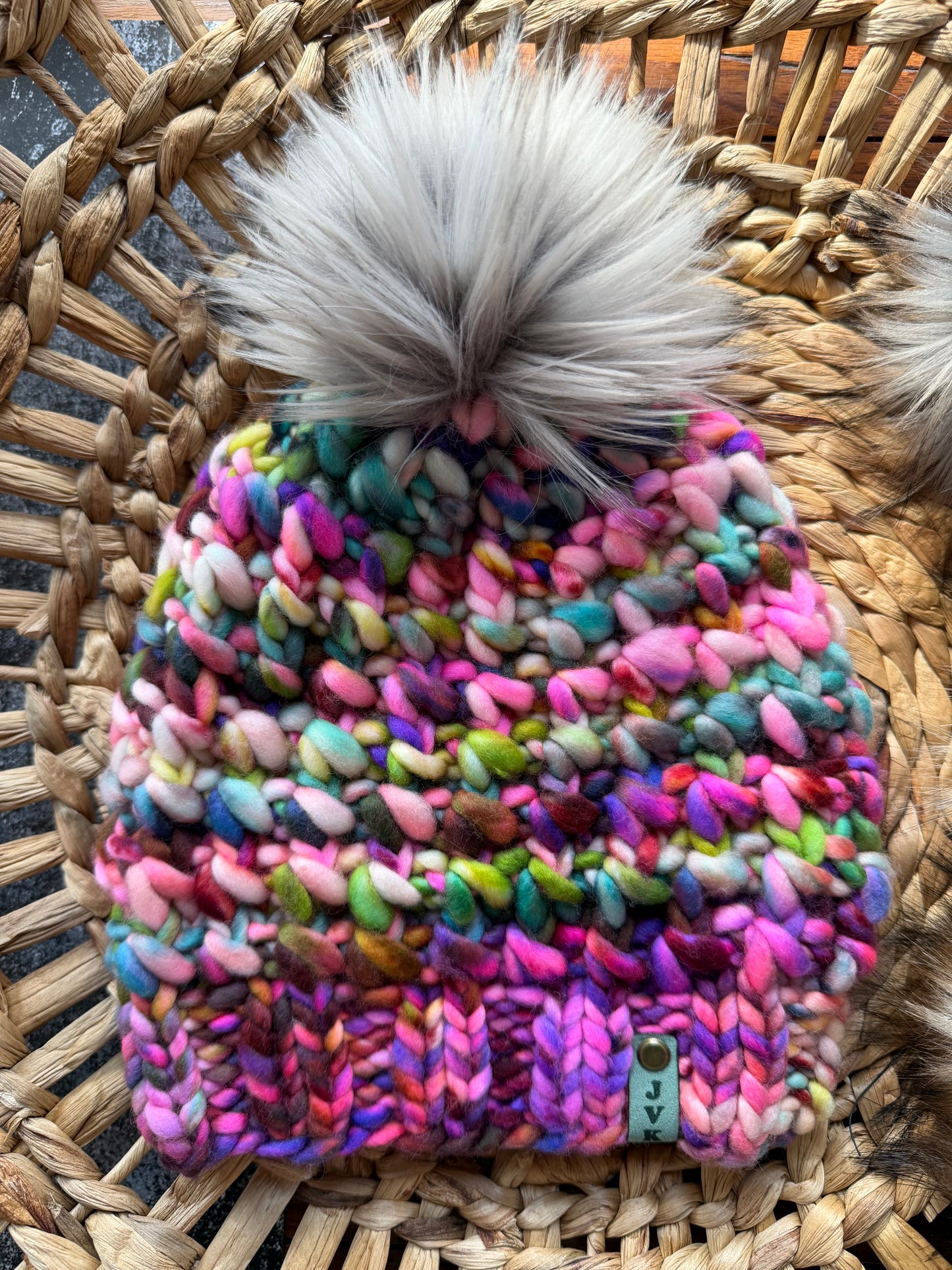 Hand Knit Merino Wool Chunky Beanie