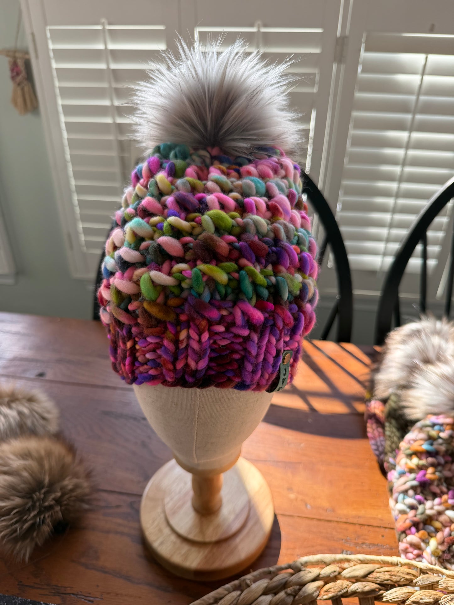 Hand Knit Merino Wool Chunky Beanie