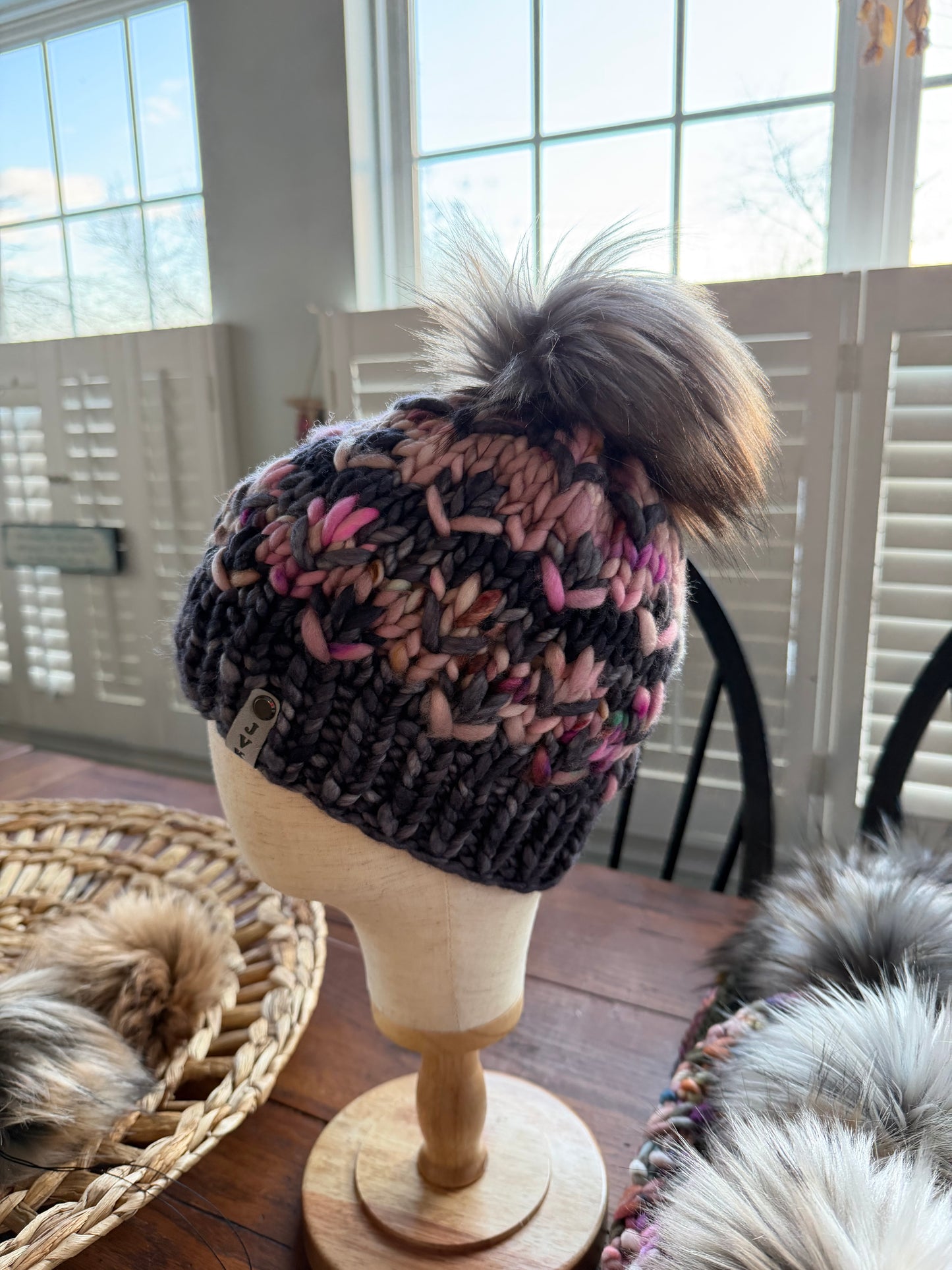 Hand Knit Merino Wool Chunky Beanie