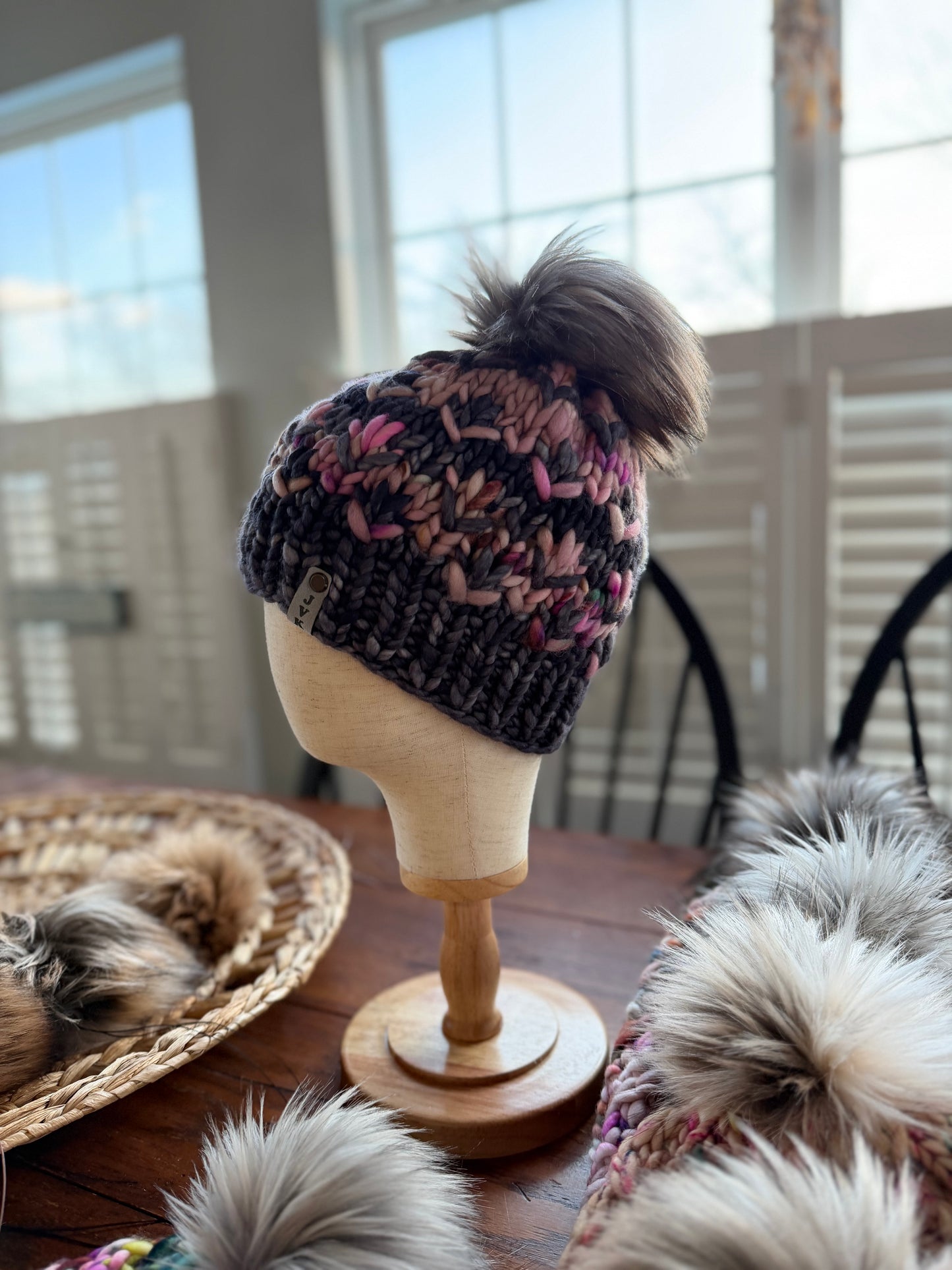 Hand Knit Merino Wool Chunky Beanie