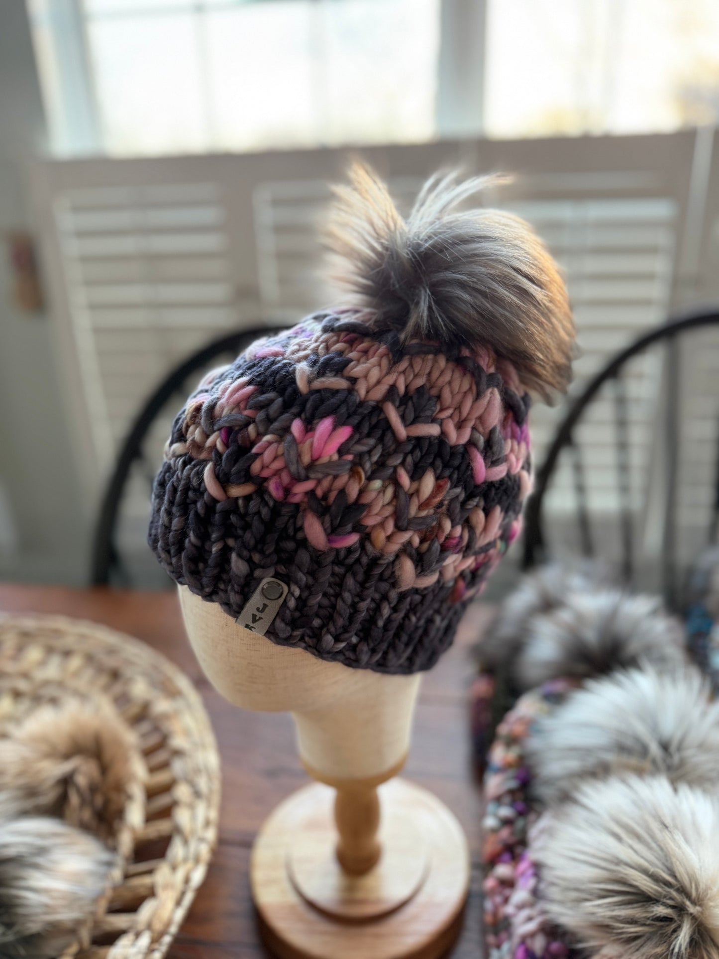 Hand Knit Merino Wool Chunky Beanie