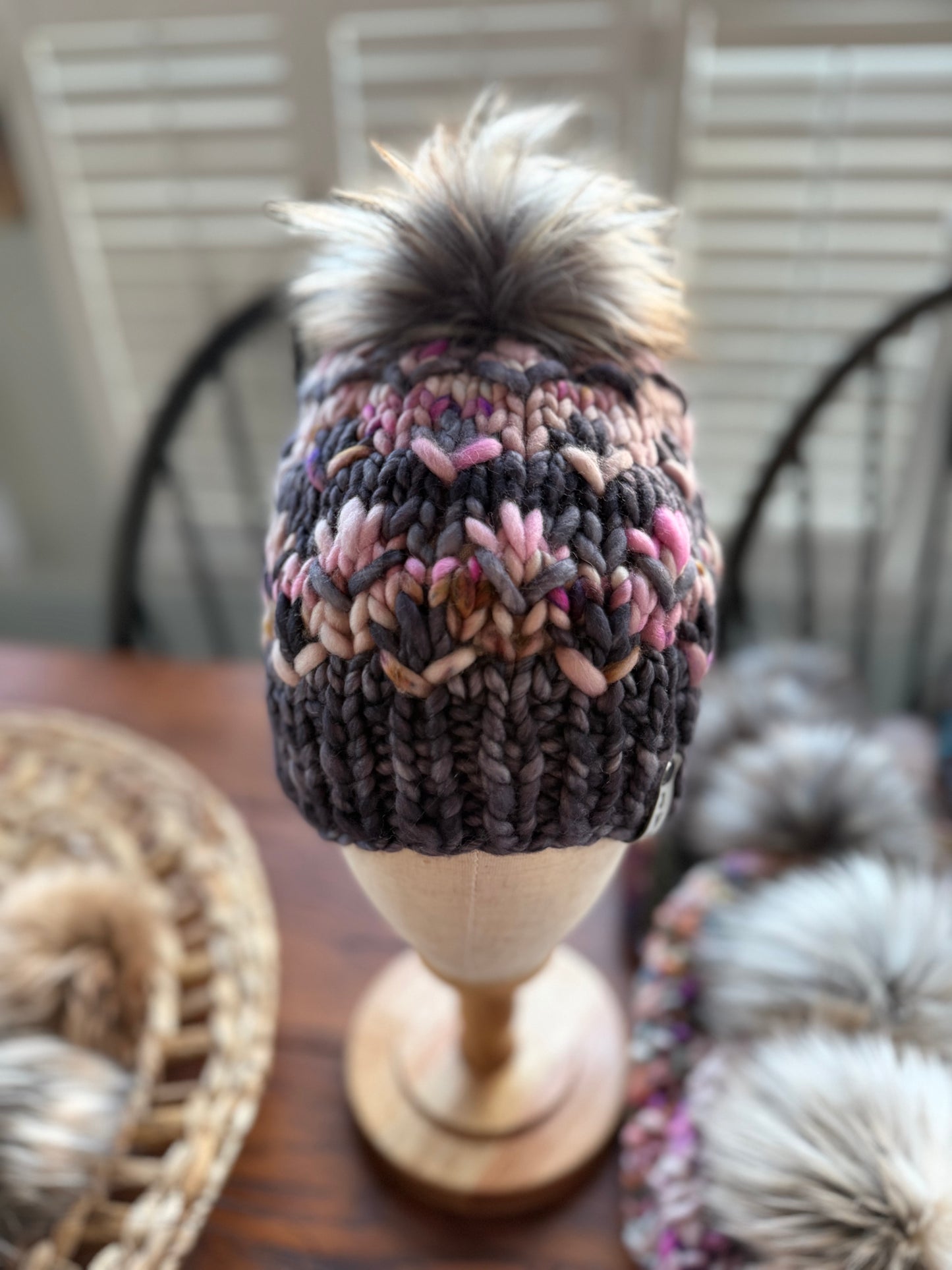 Hand Knit Merino Wool Chunky Beanie