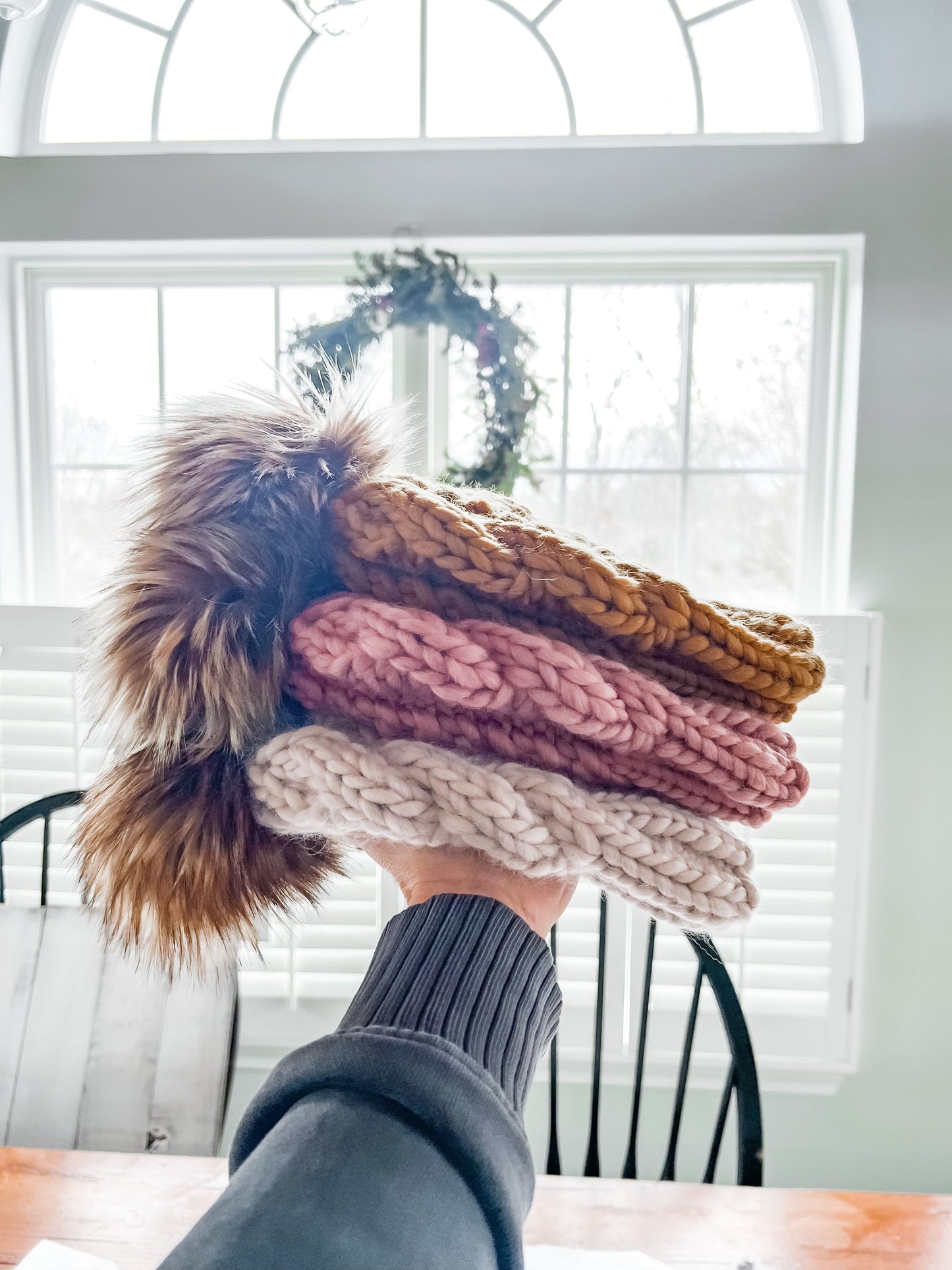 Cable Knit OG Wool Hat- MUSTARD